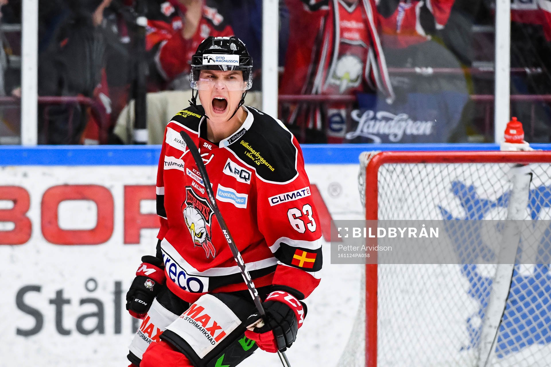 Malmö Redhawks Fredrik Händemark  jublar