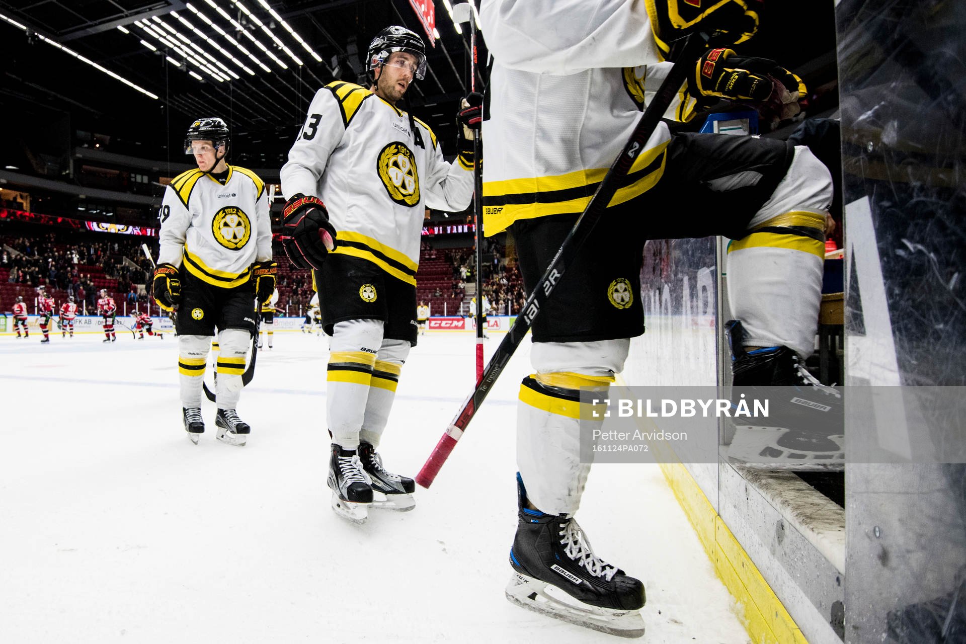 Brynäs Ryan Gunderson deppar när han lämnar isen