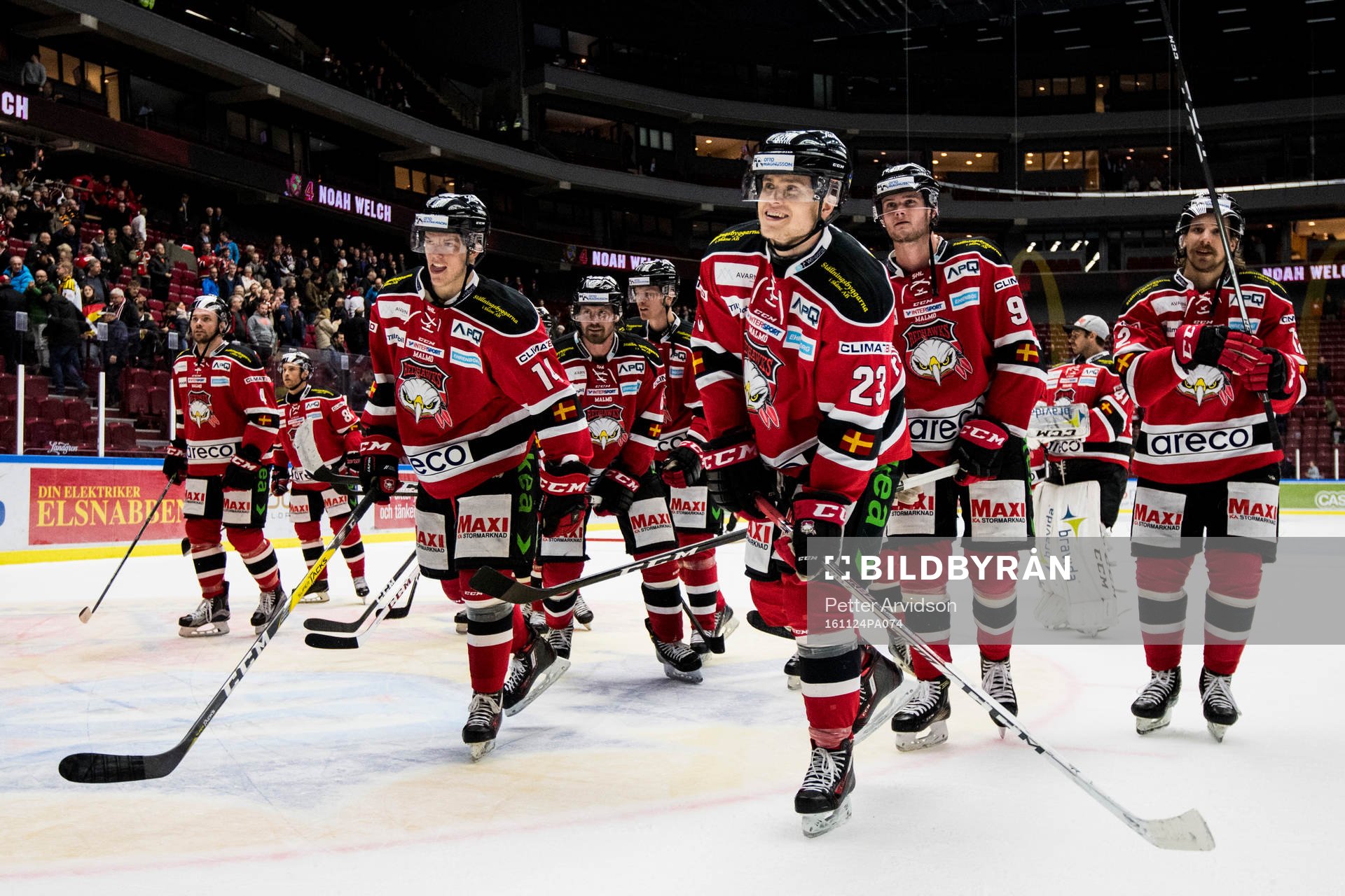 Malmö Redhawks Christoffer Forsberg, Carl-Johan Lerby, Kim