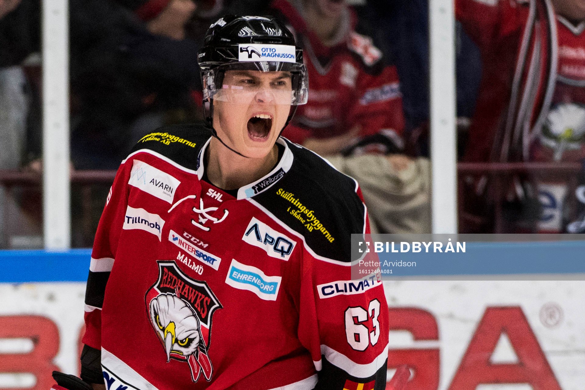 Malmö Redhawks Fredrik Händemark jublar