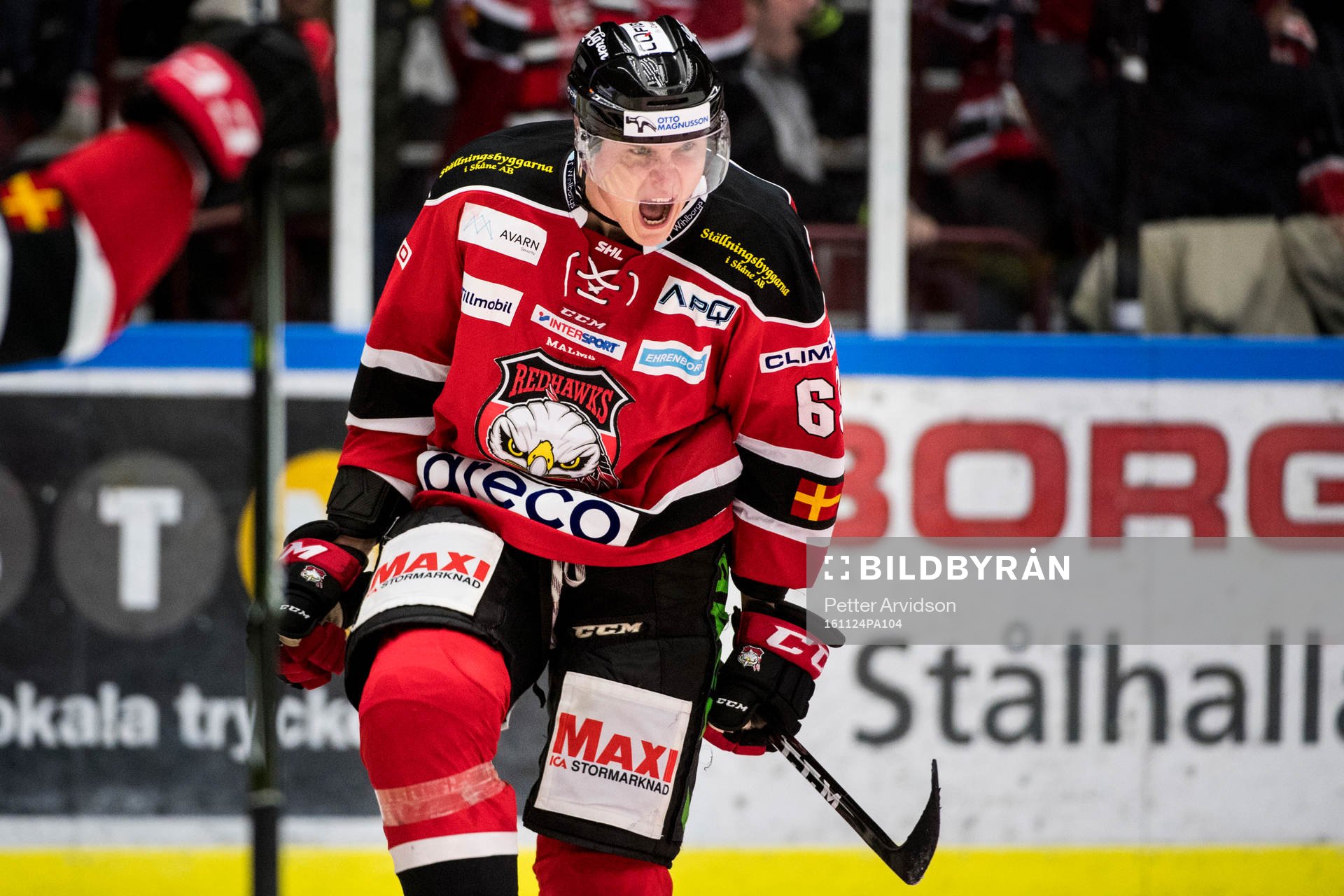 Malmö Redhawks Fredrik Händemark jublar