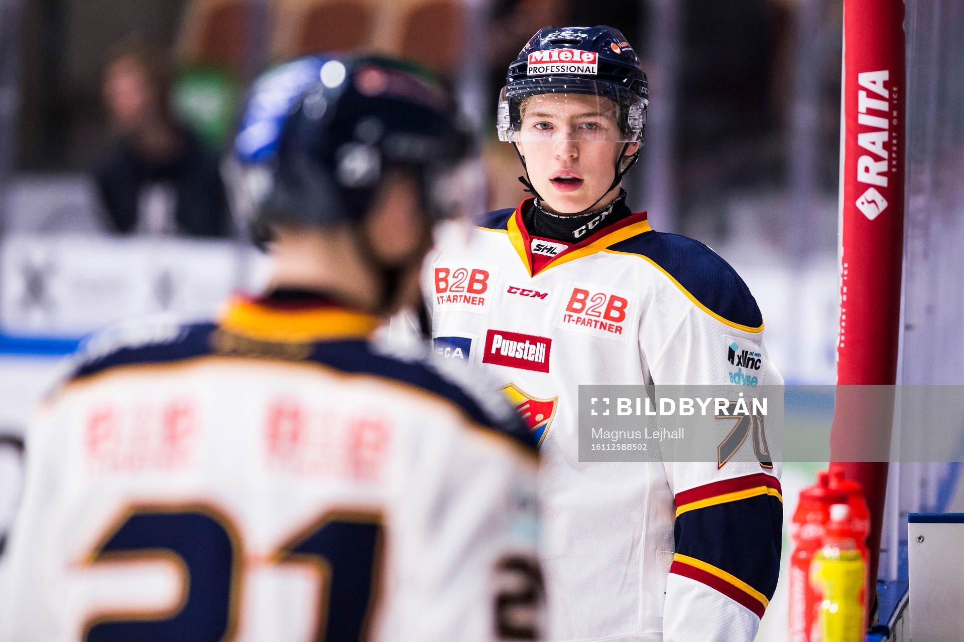 Djurgårdens Jonathan Davidsson och Marcus Davidsson innan