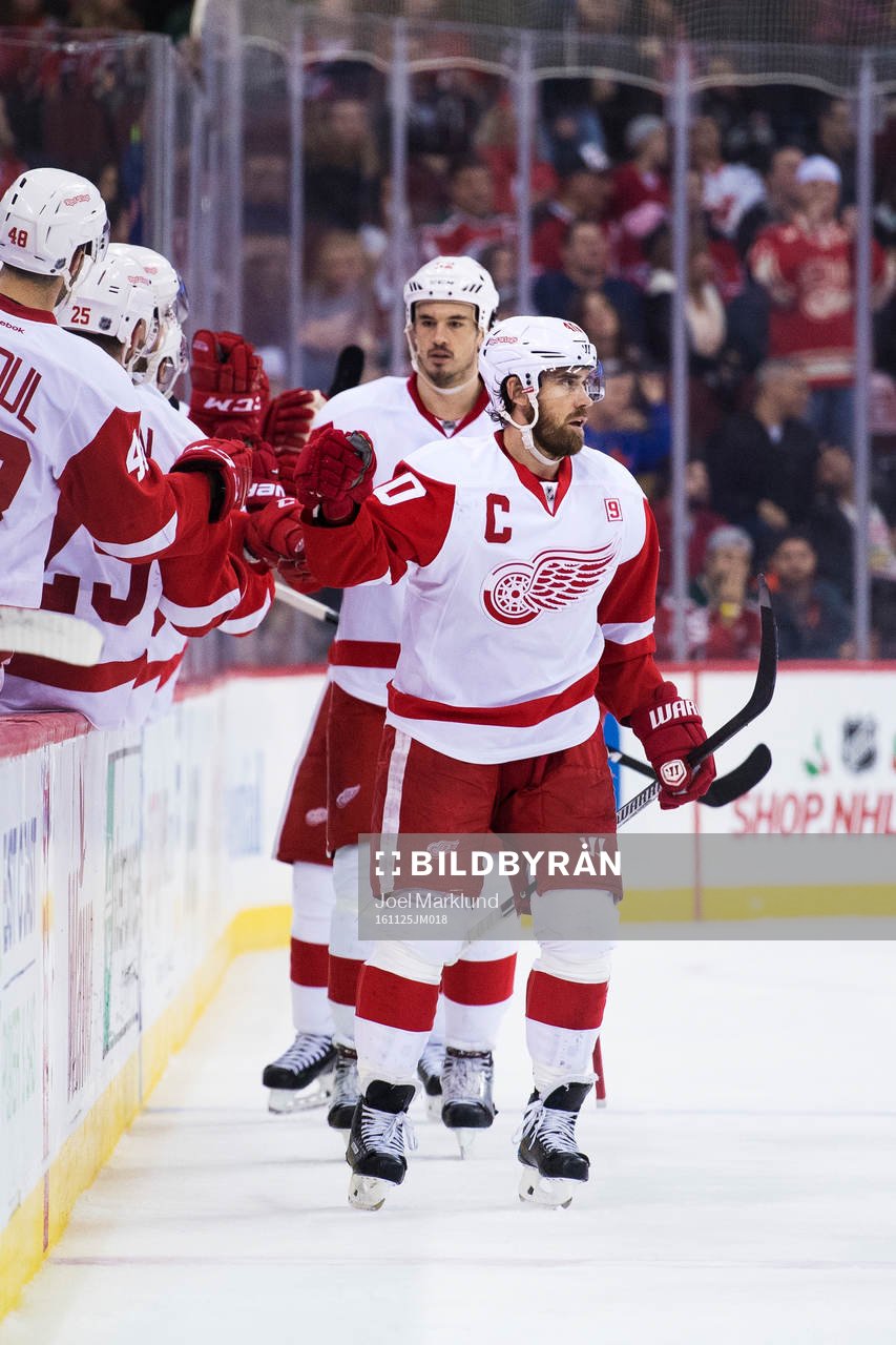 Detroits Jonathan Ericsson och Henrik Zetterberg jublar