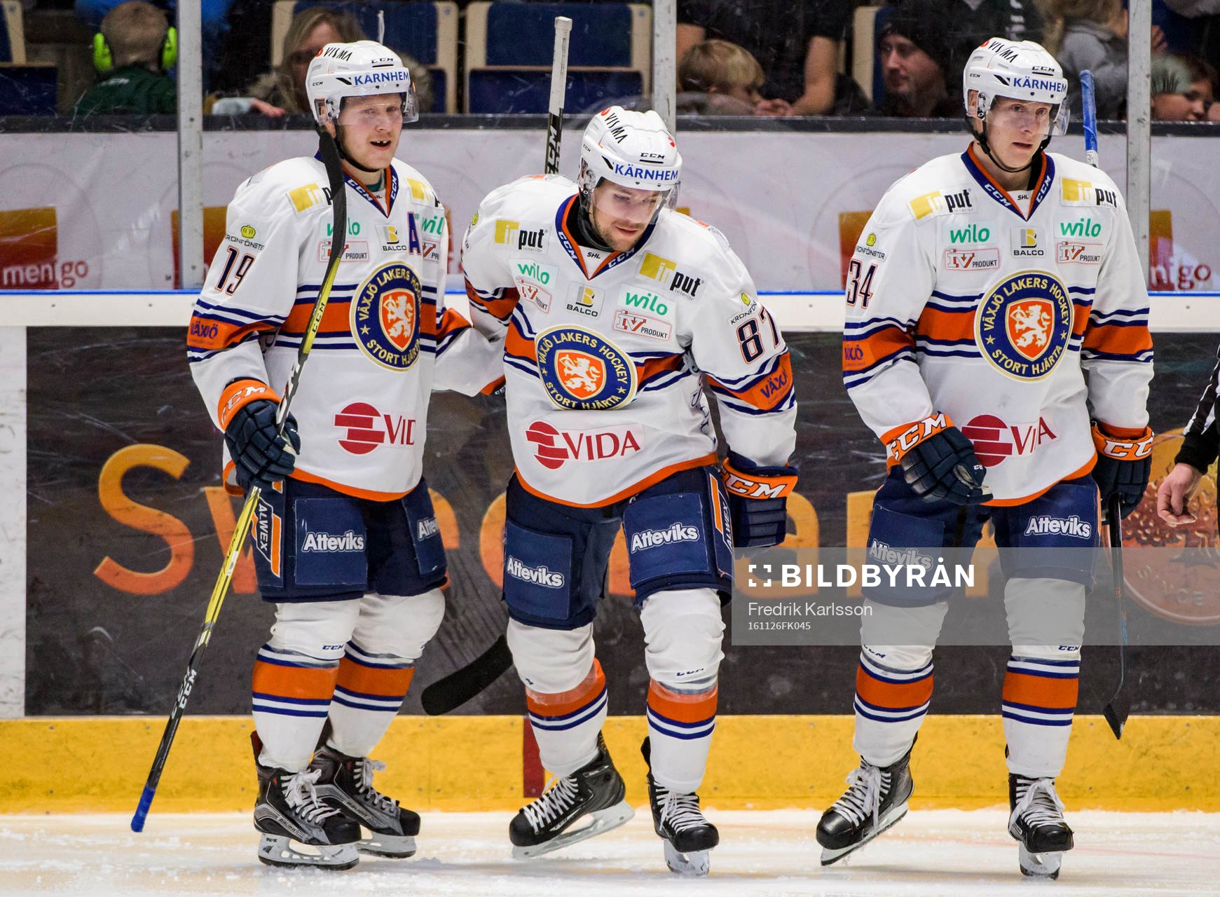 Växjös Tuomas Kiiskinen, Robert Rosén och Olli Palola