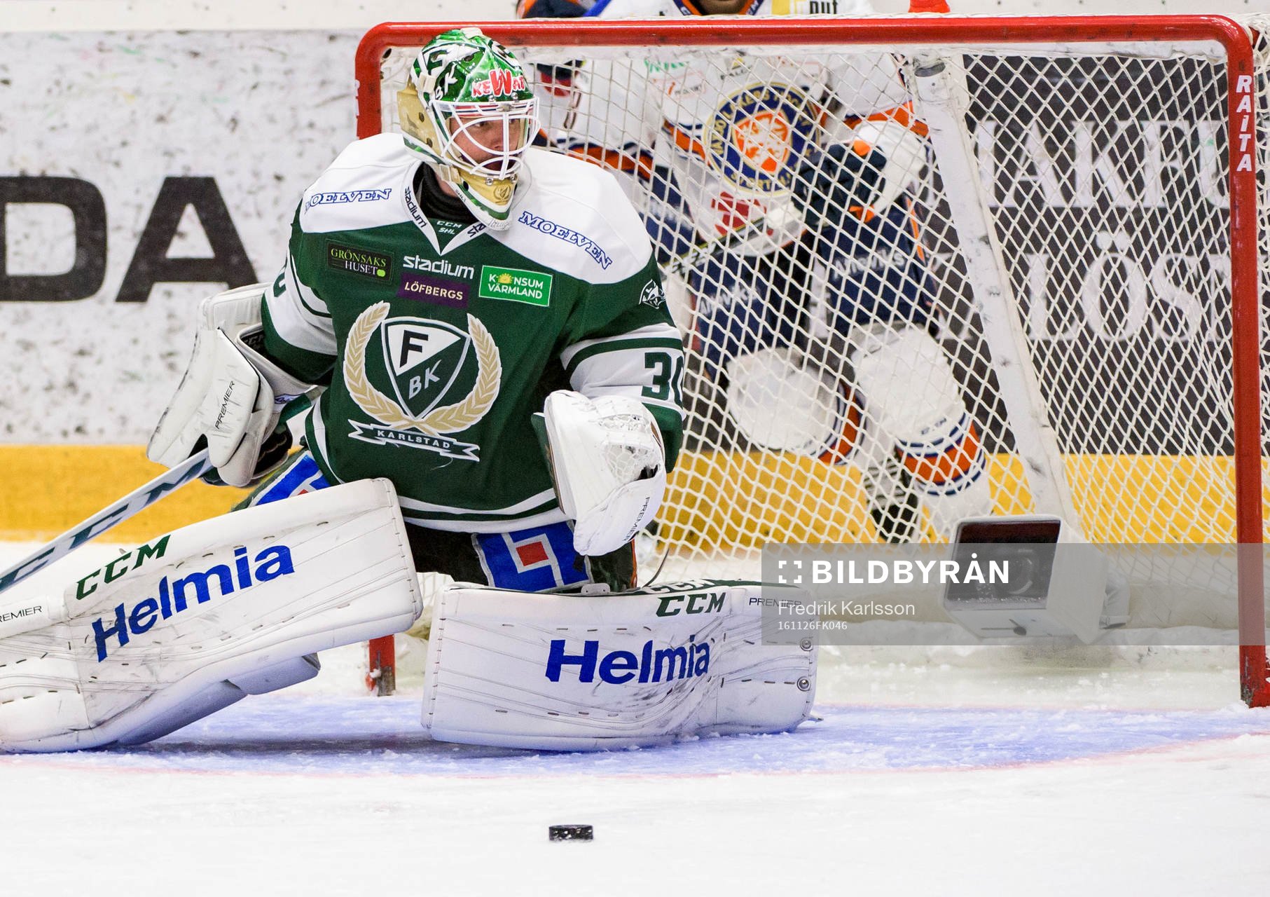 Färjestads målvakt Lars Haugen