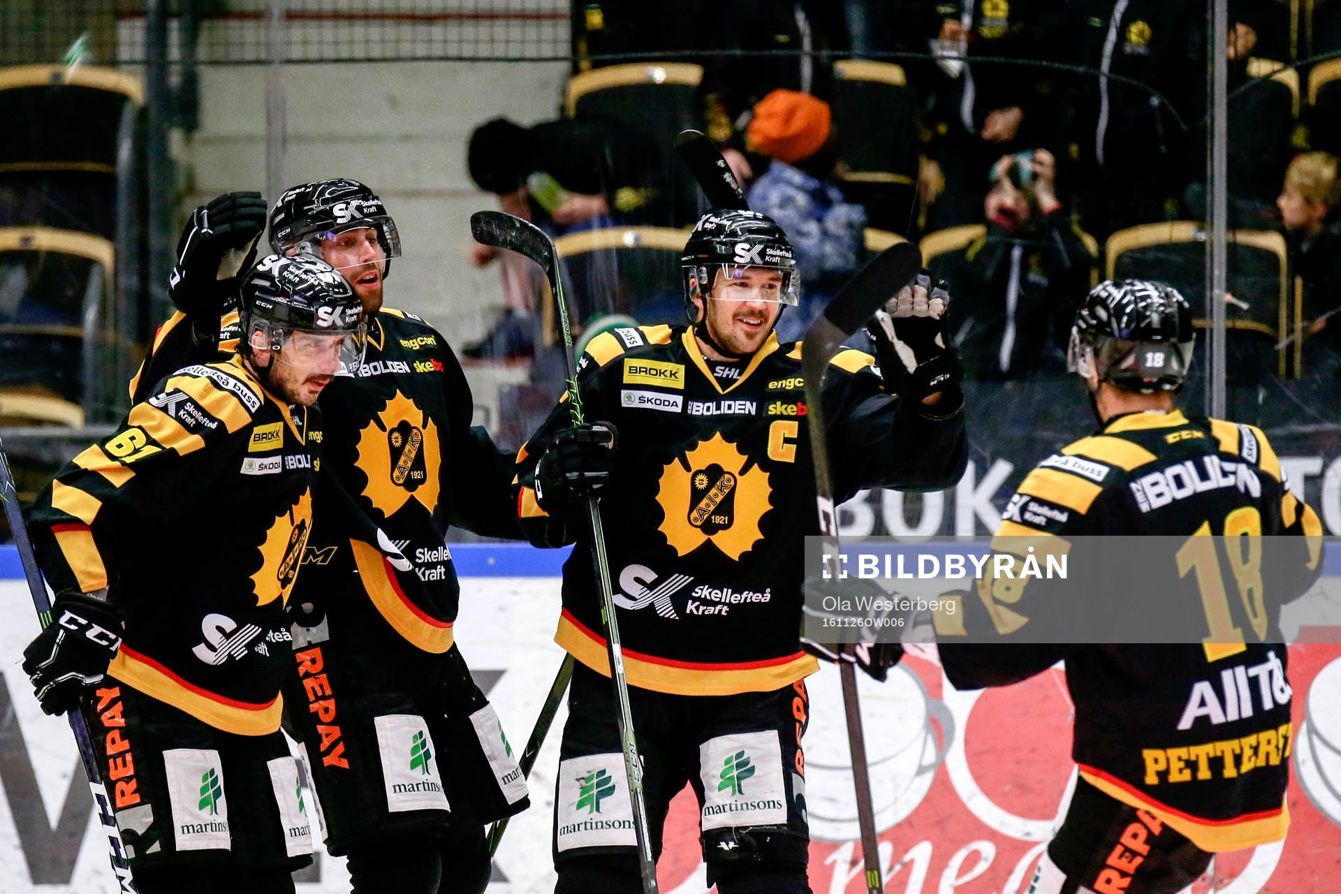 Skellefteås Jimmie Ericsson, Pontus Petterström, Johan