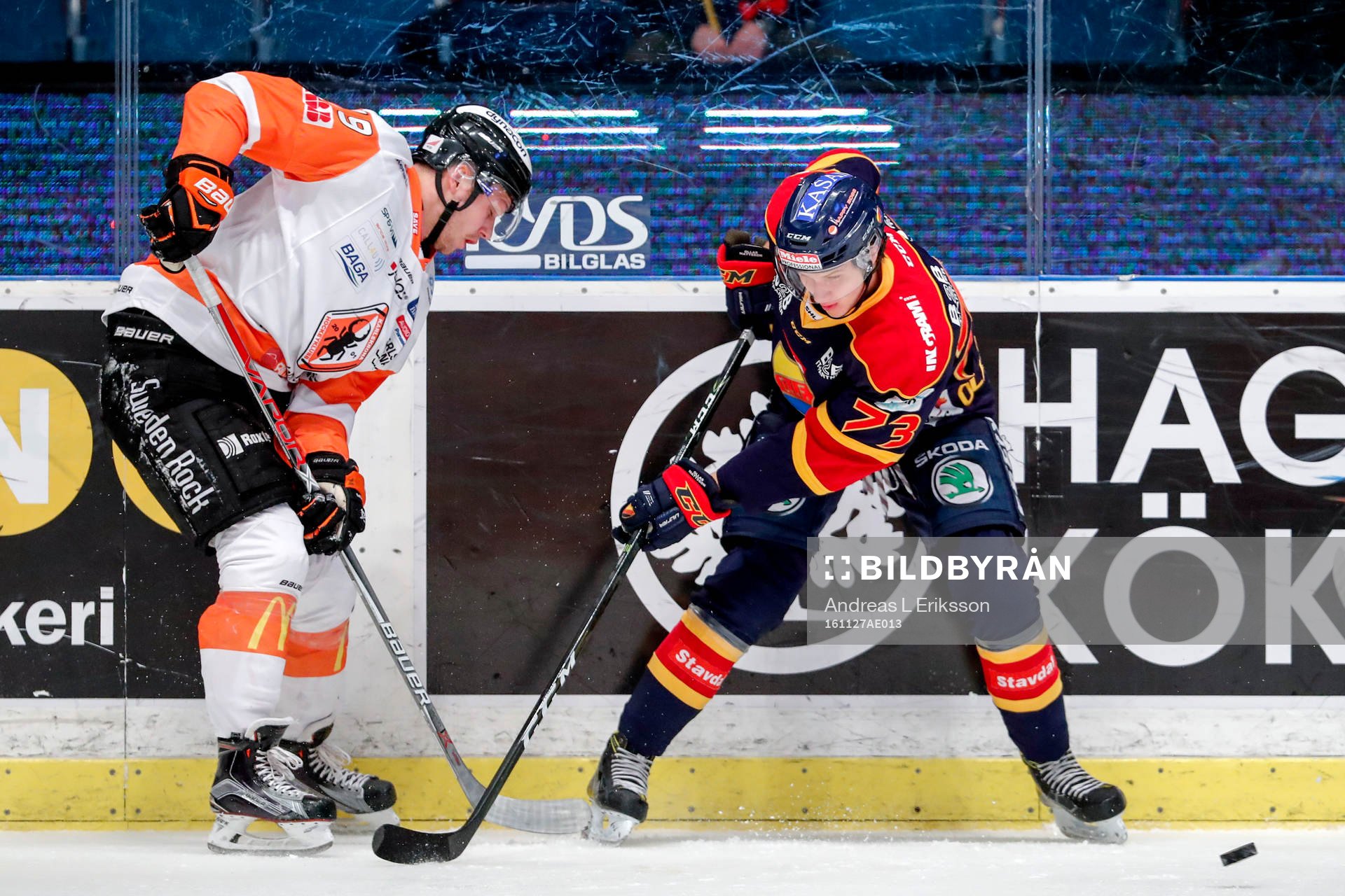 Karlskronas Emil Lundberg och Djurgårdens Adam Ollas