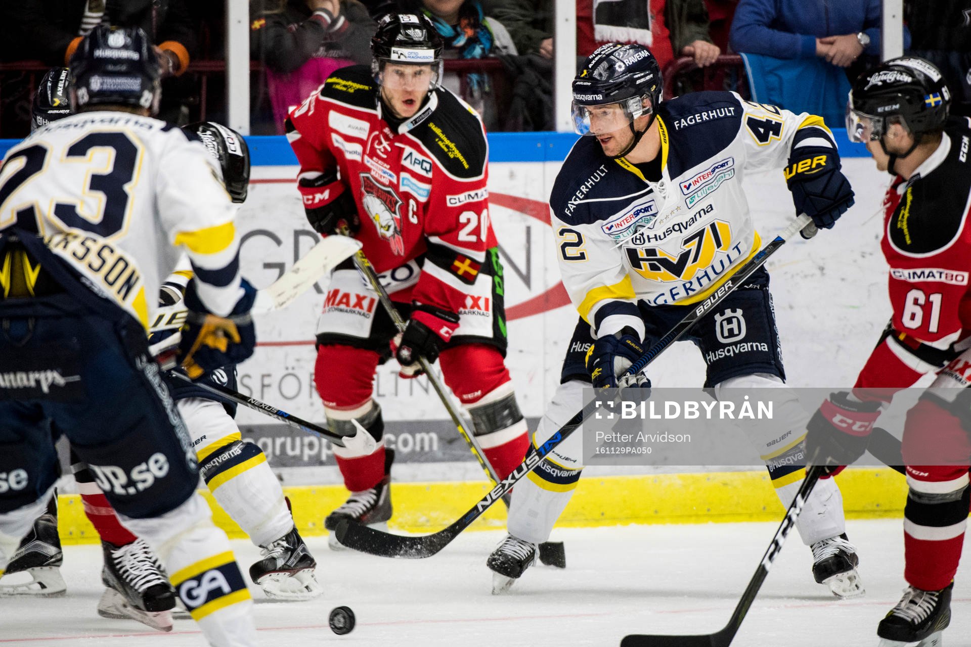 s Dylan Reese och Malmö Redhawks Erik Forssell