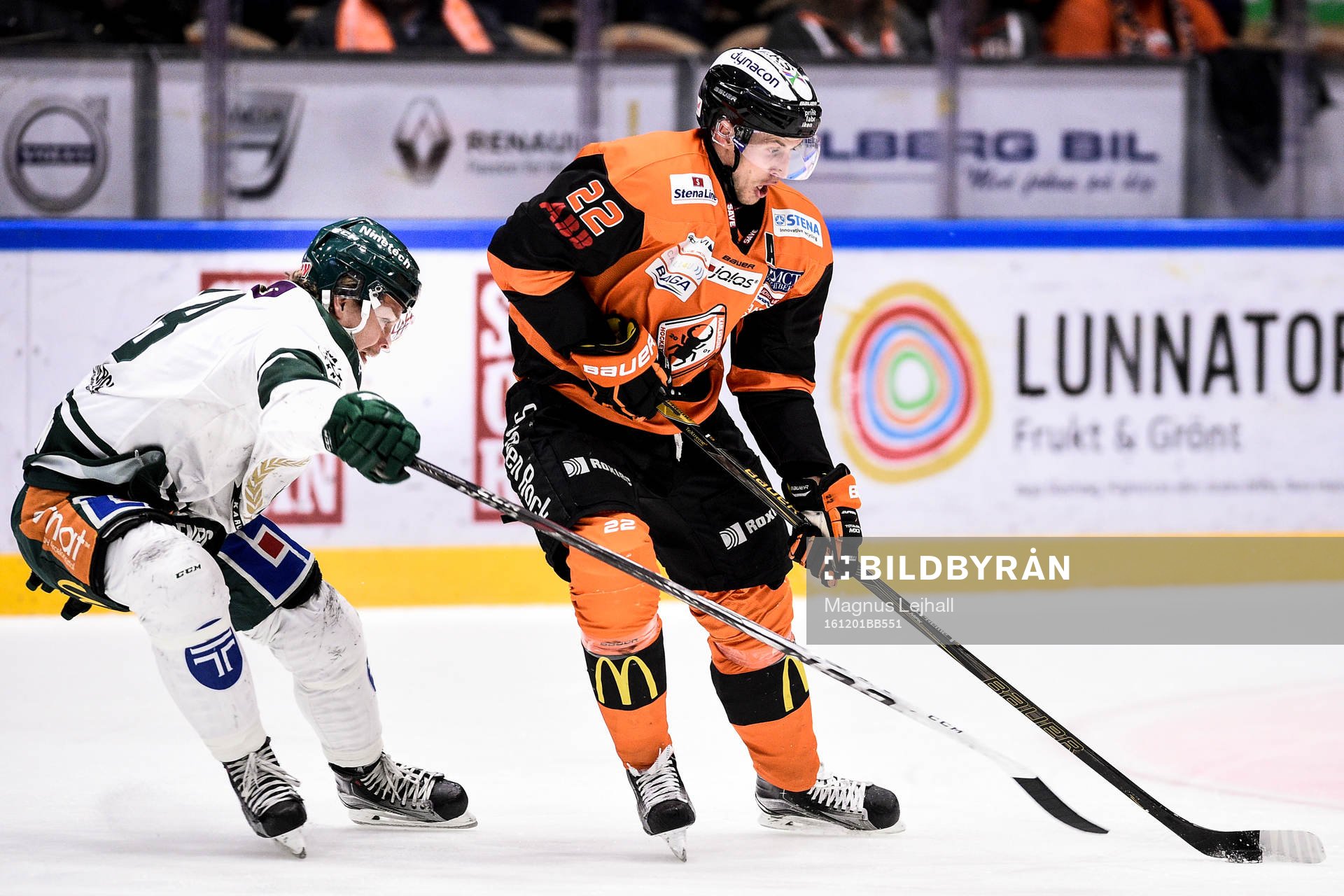 Färjestads Andreas Jämtin och Karlskronas Alexander