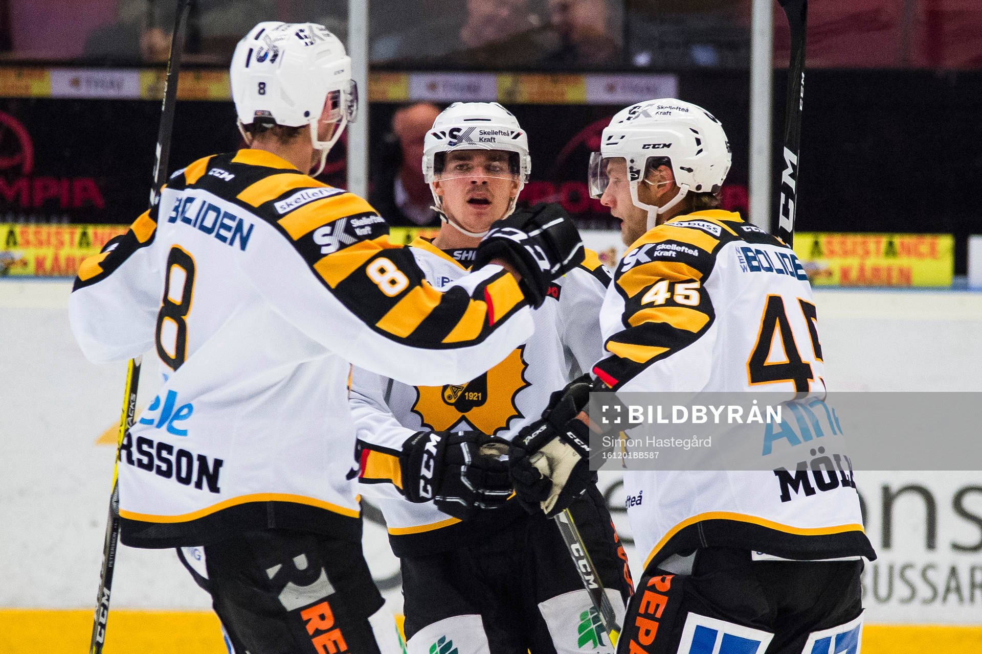 Skellefteås Marcus Pettersson , Emil Djuse och Oscar