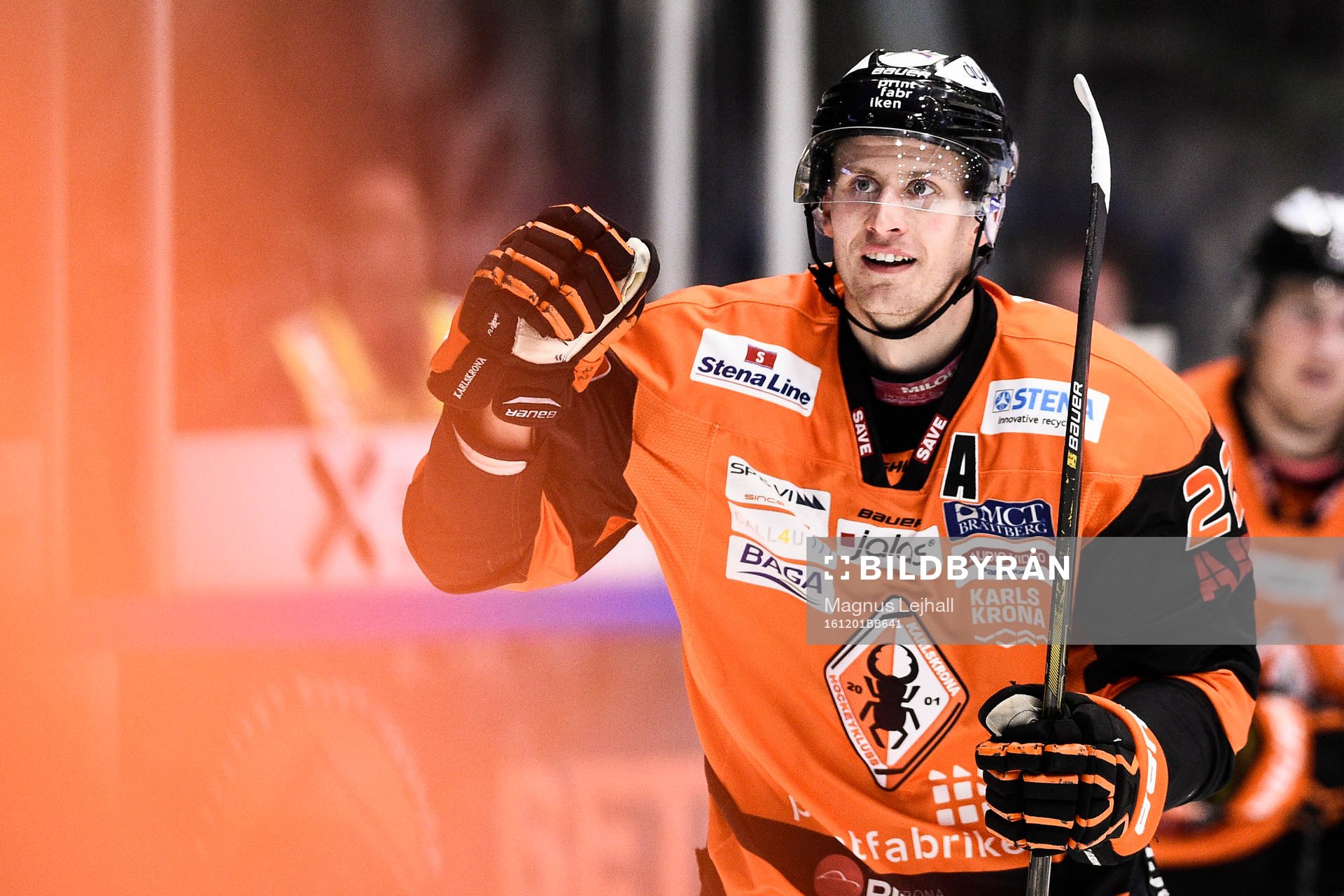 Karlskronas Alexander Bergström jublar