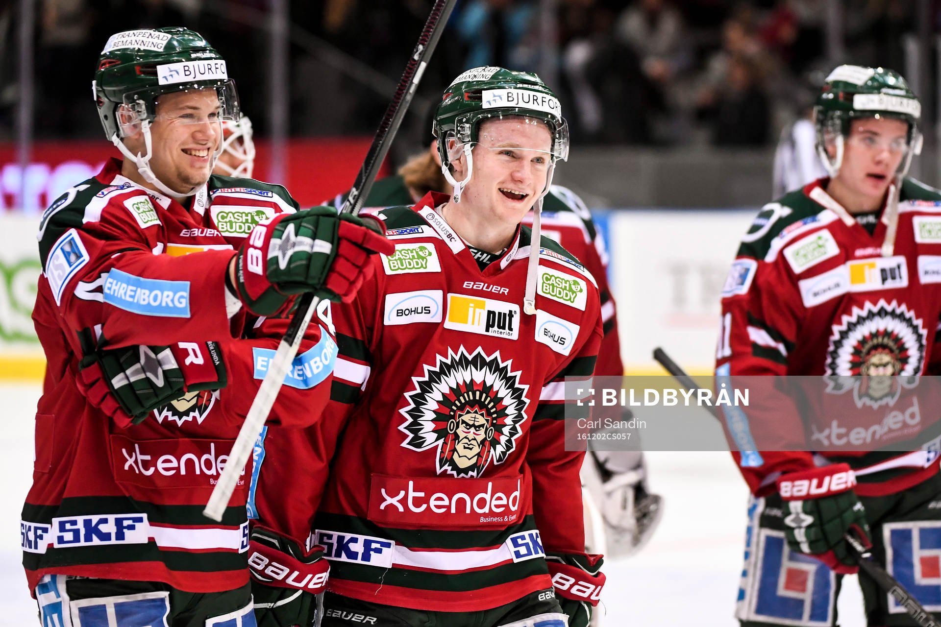 Frölundas Jacob Larsson och Carl Grundström är glada
