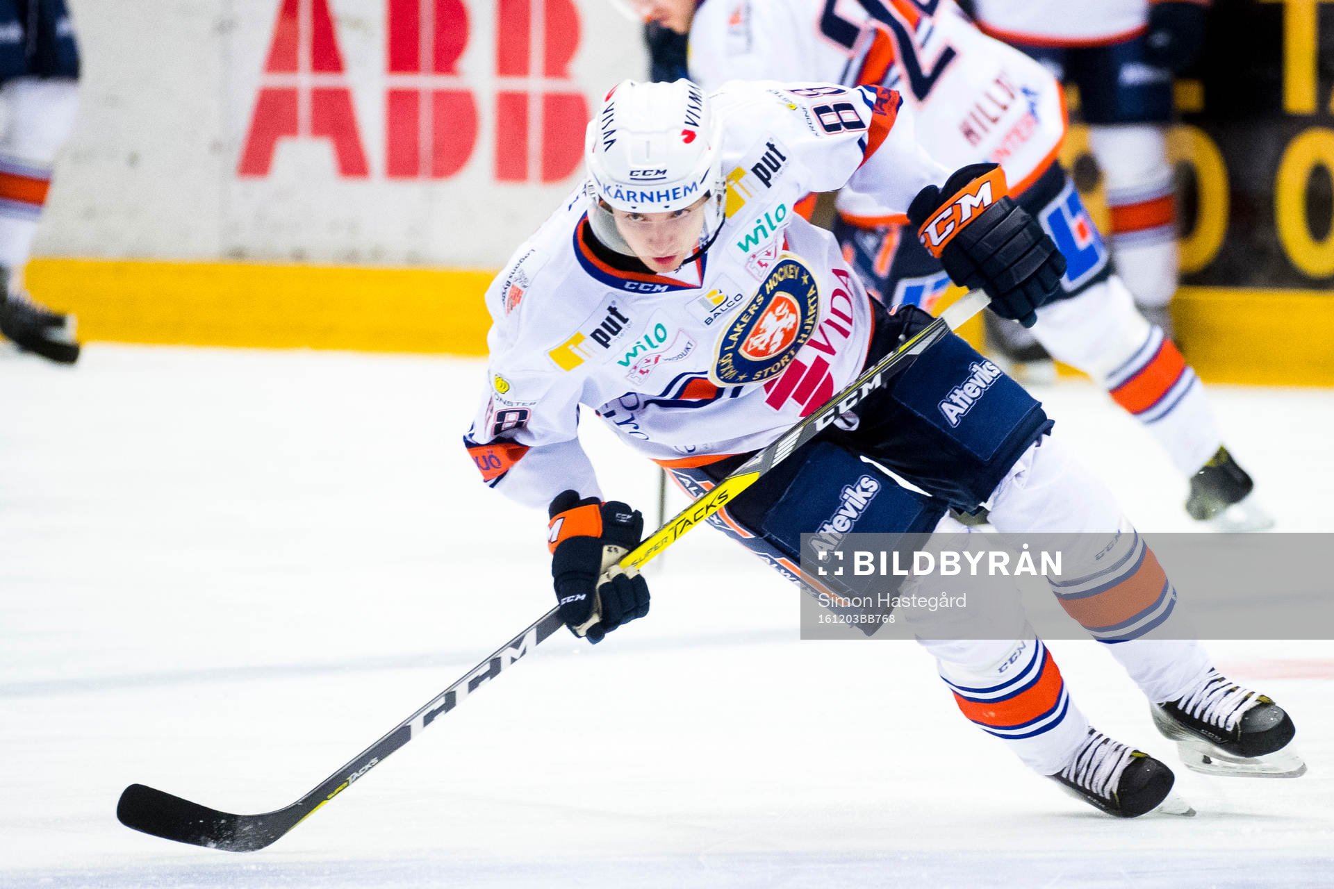 Växjös Adam Brodecki före ishockeymatchen i SHL mellan