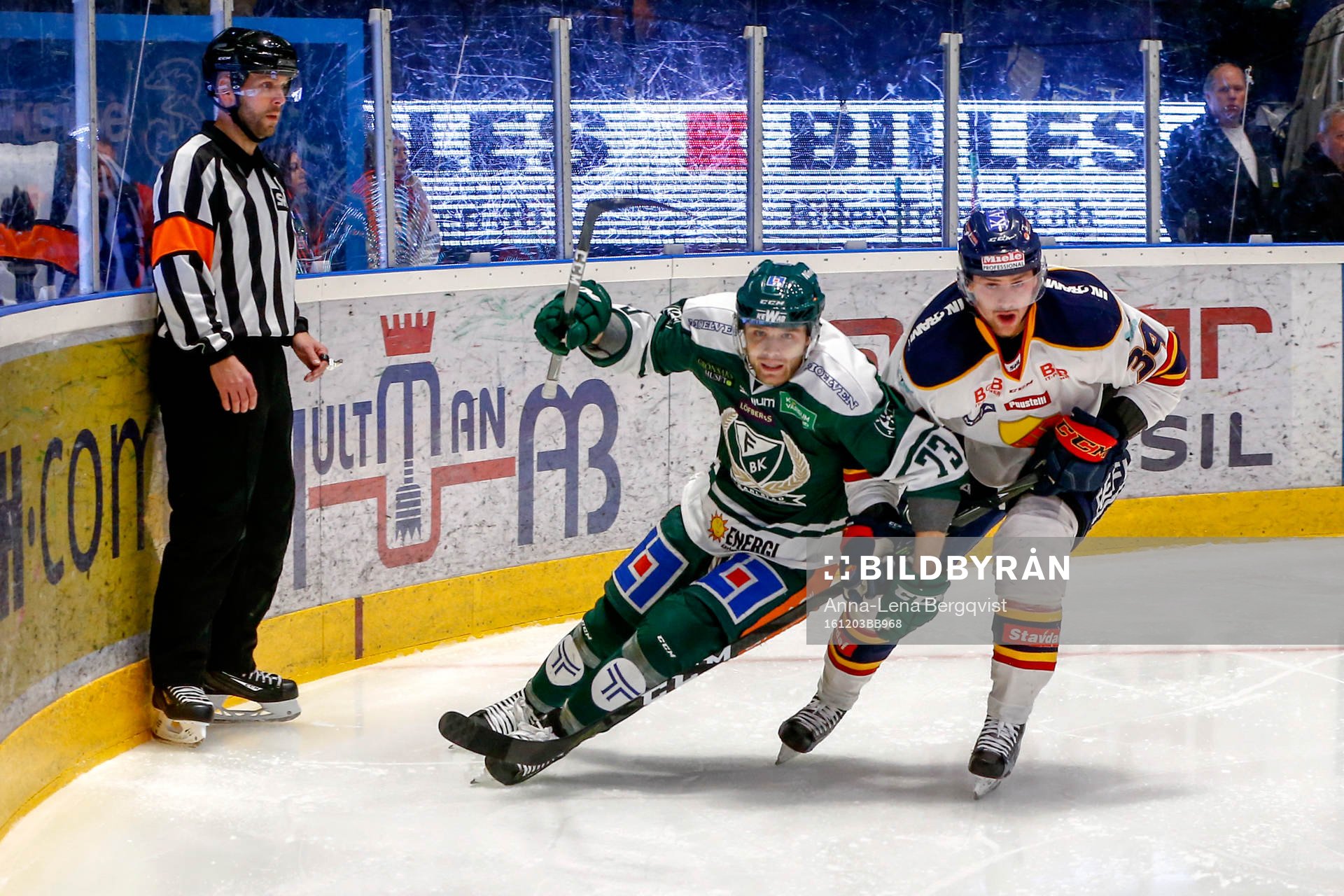 Färjestads Anton Grundel och Djurgårdens Daniel Brodin