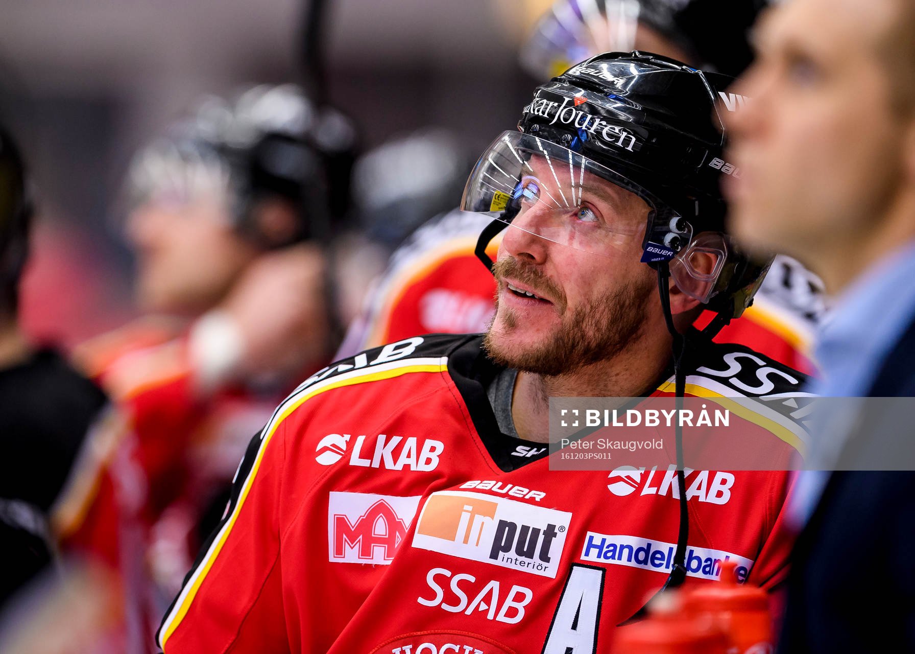 Luleås Jan Sandström på uppvärmningen