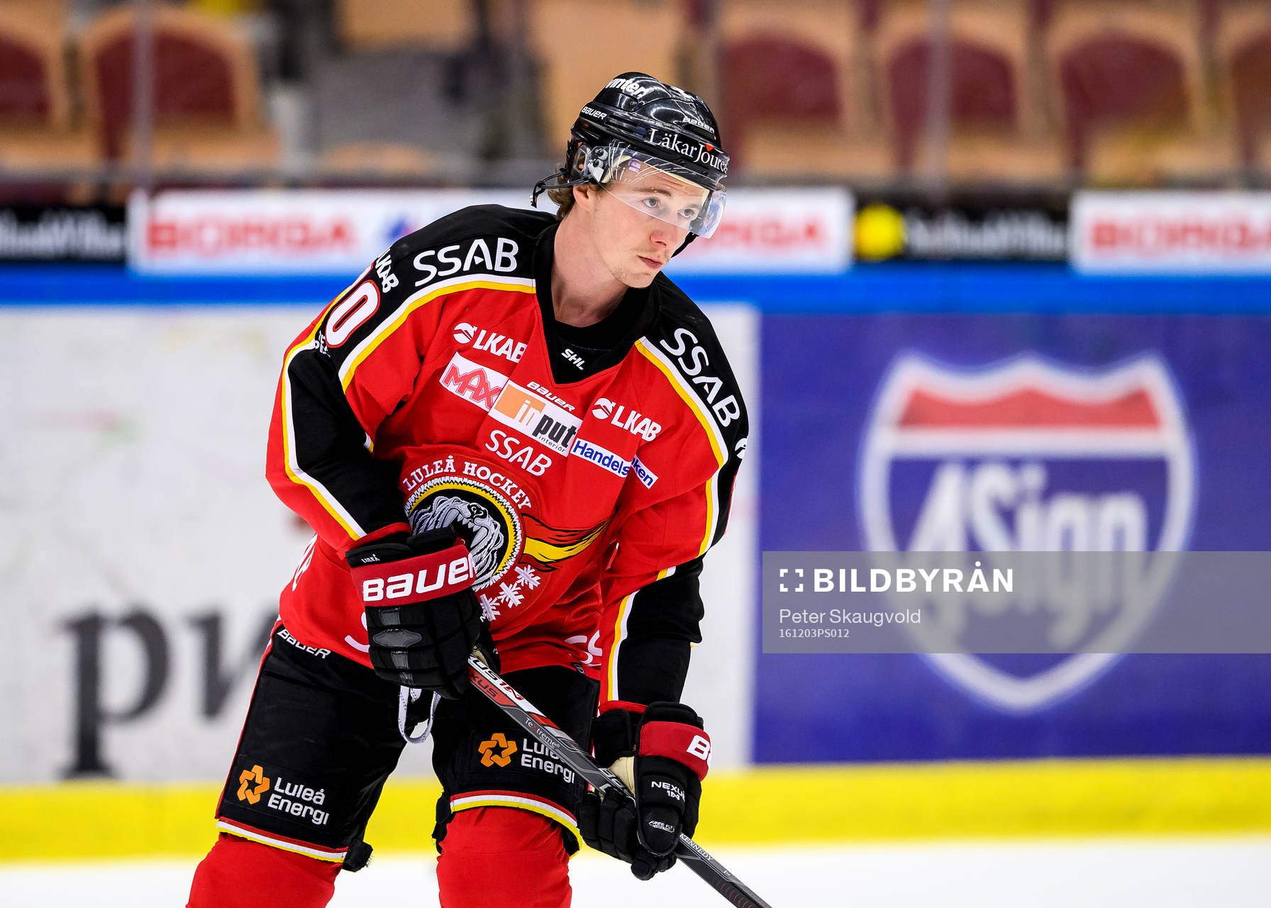Luleås Tim Kennedy på uppvärmningen
