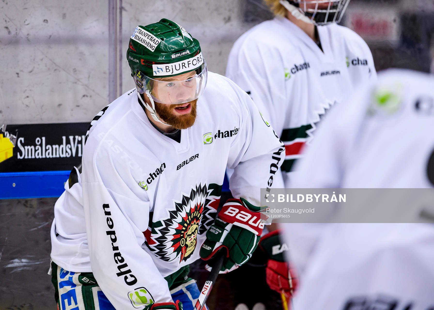 Frölundas Robin Figren på uppvärmningen