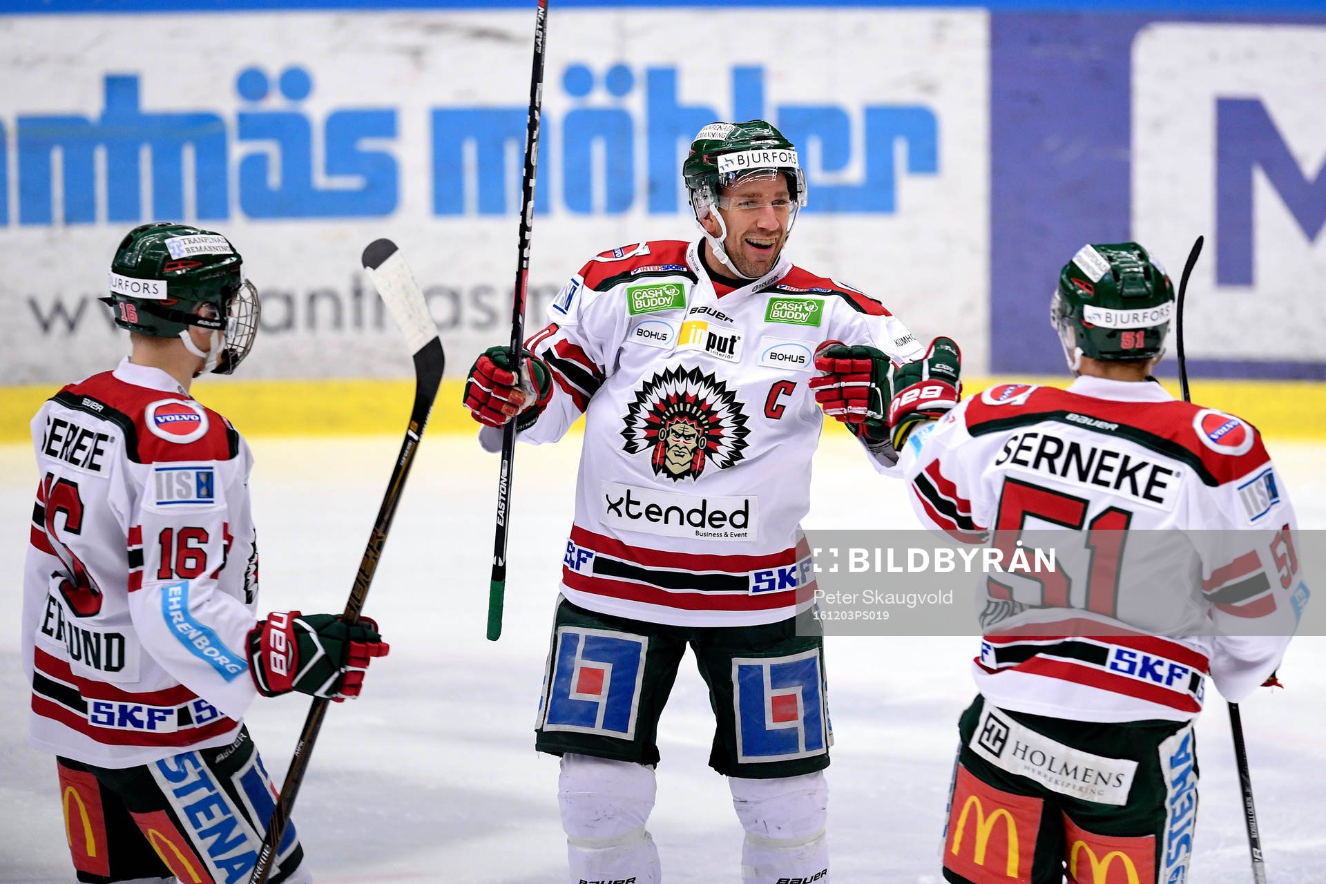 Frölundas Joel Lundqvist jublar