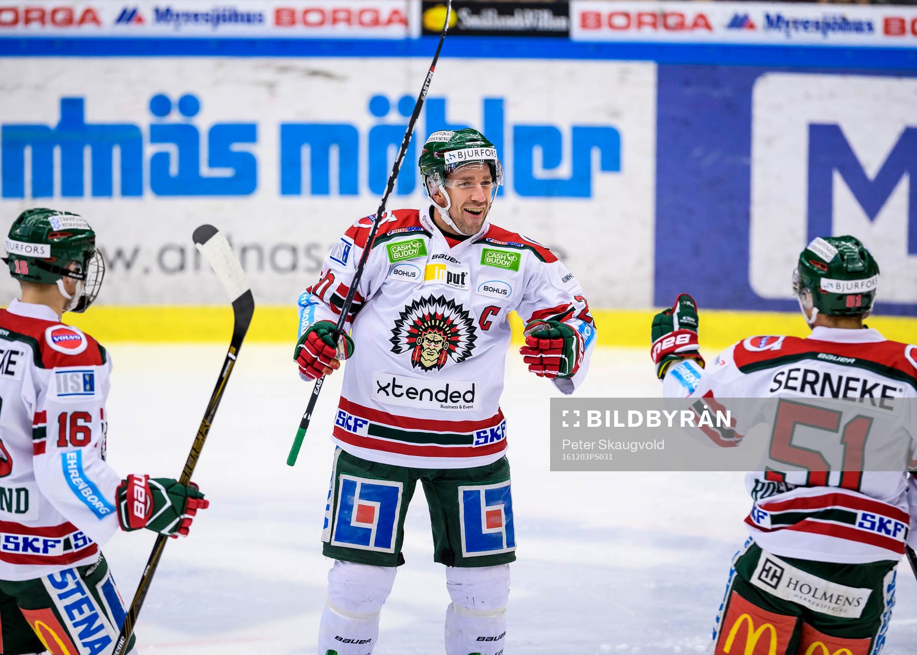 Frölundas Joel Lundqvist jublar