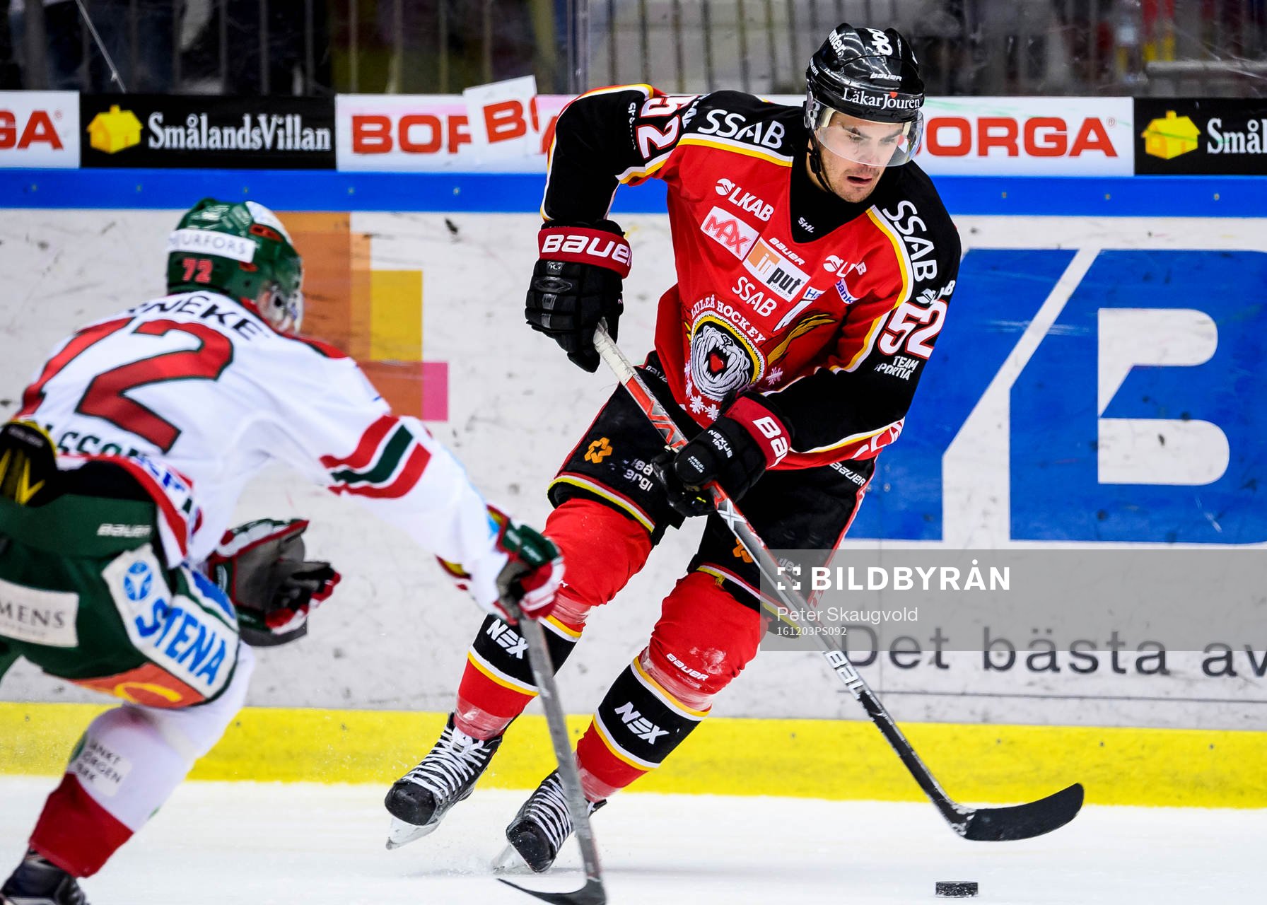 Luleås Karl Fabricius med pucken