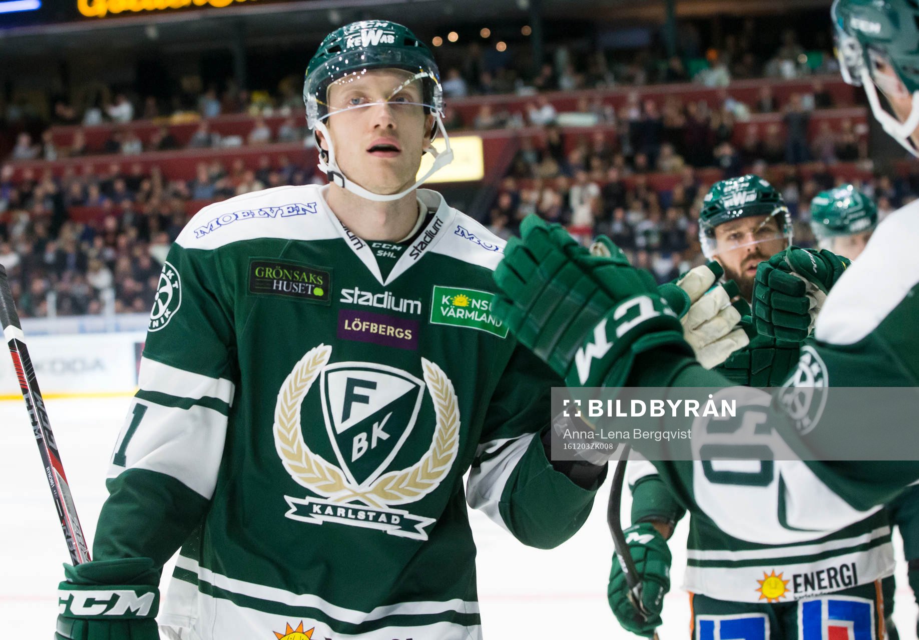 Färjestads Johan Ryno jublar