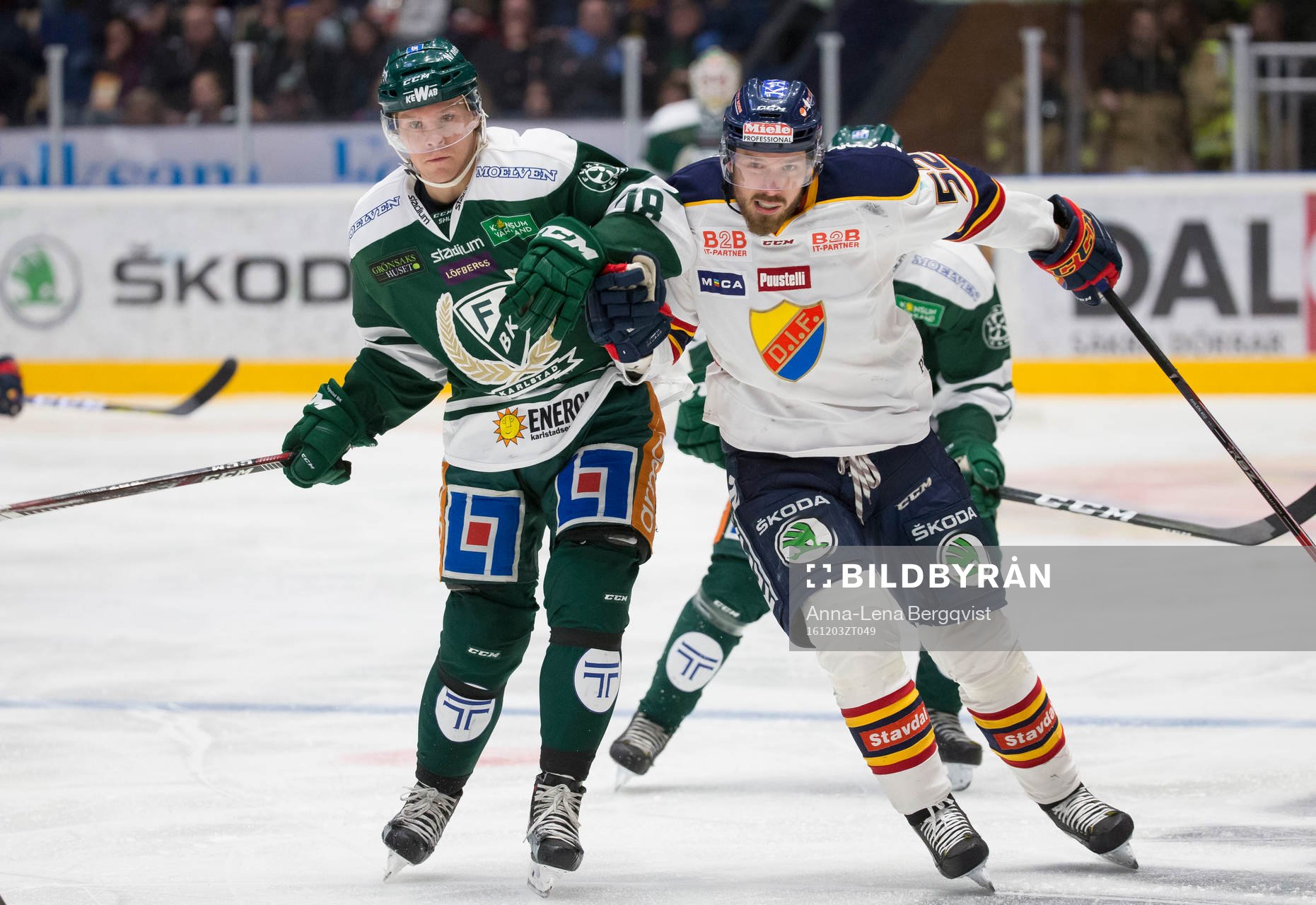 Färjestads Andreas Jämtin  och Djurgårdens Mikael Ahlén