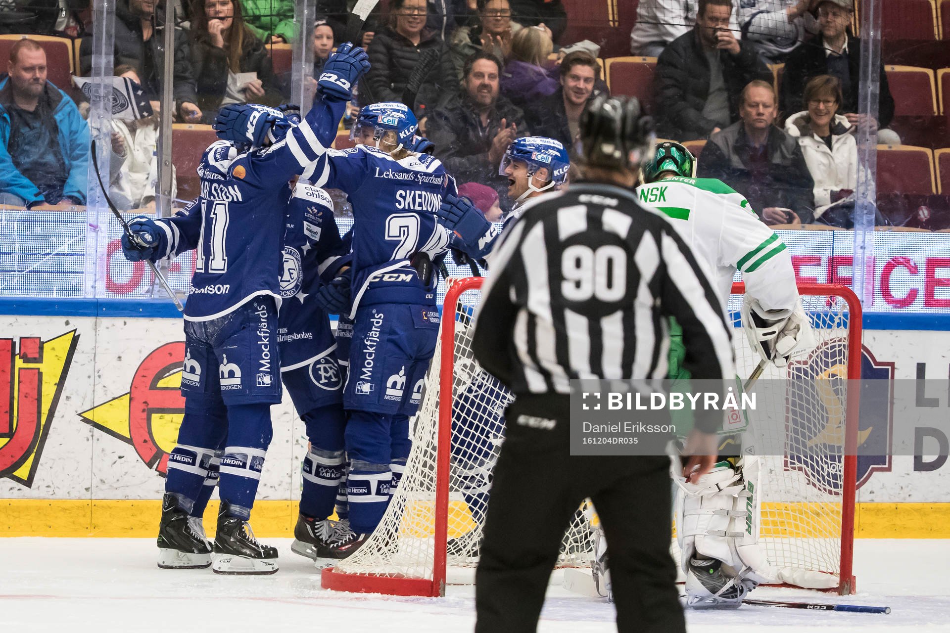 Leksands Martin Karlsson Isak Skedung jublar