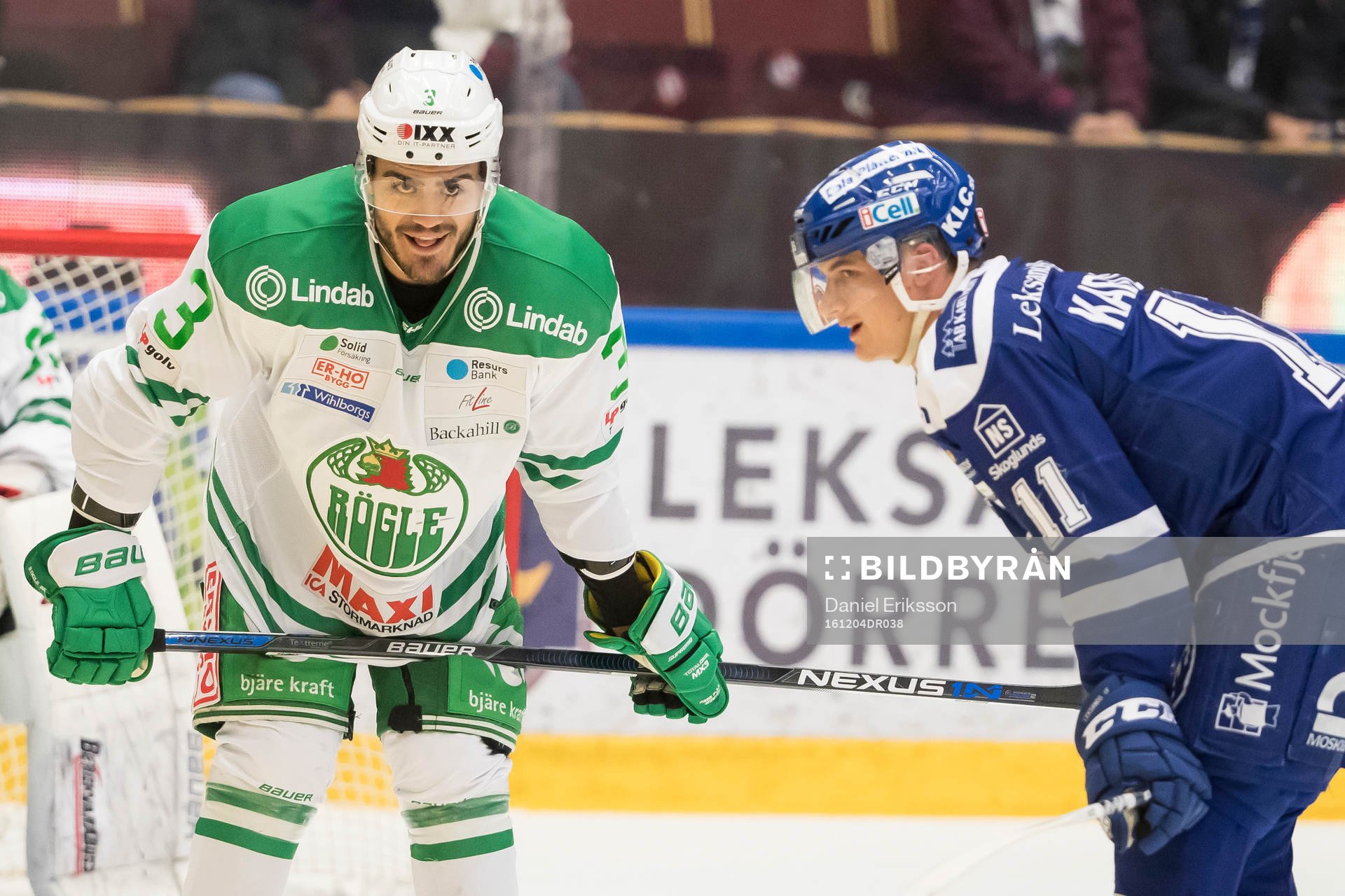 Rögles Almen Bibic och Leksands Martin Karlsson  i