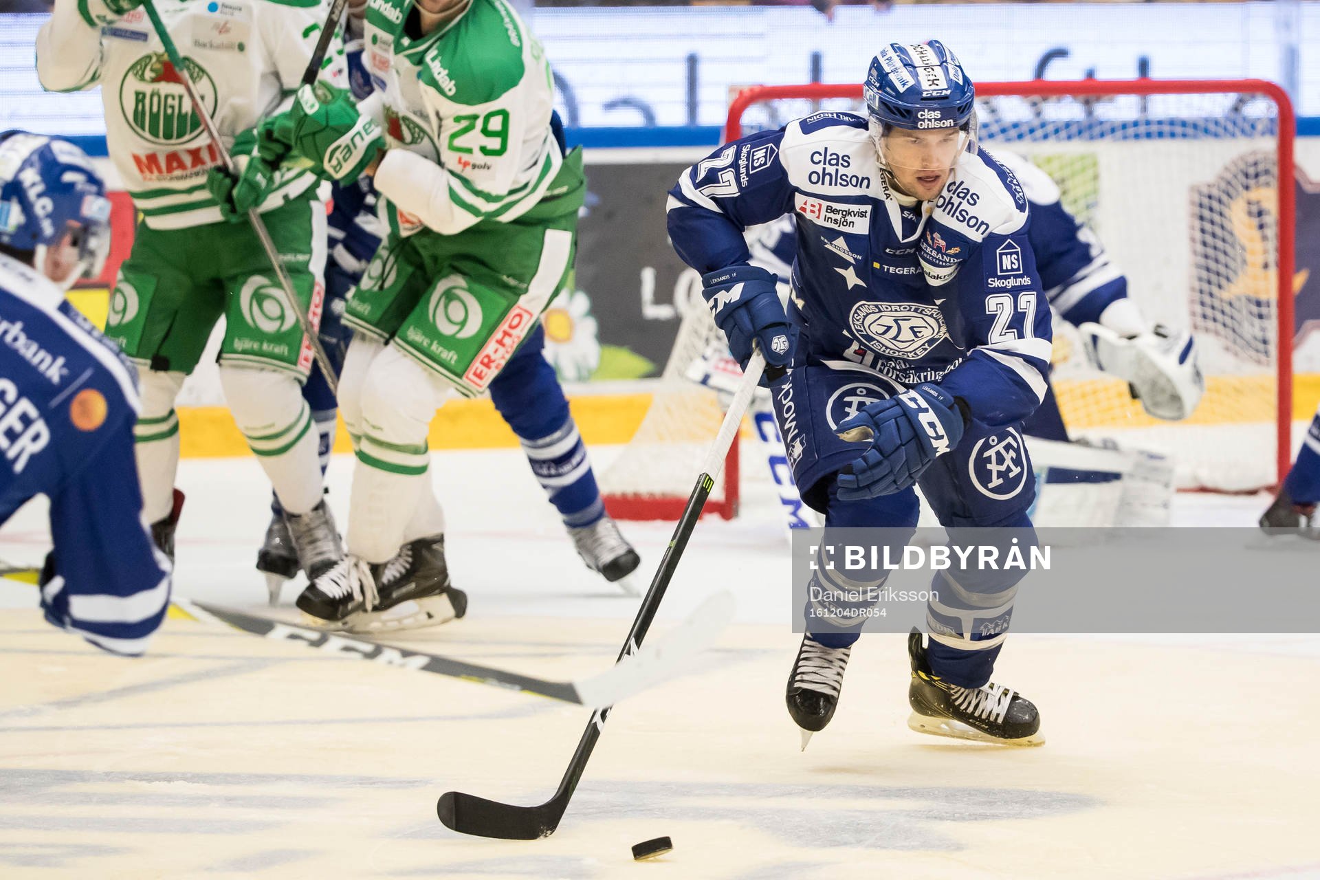 Leksands Eric Castonguay  i ishockeymatchen i SHL mellan