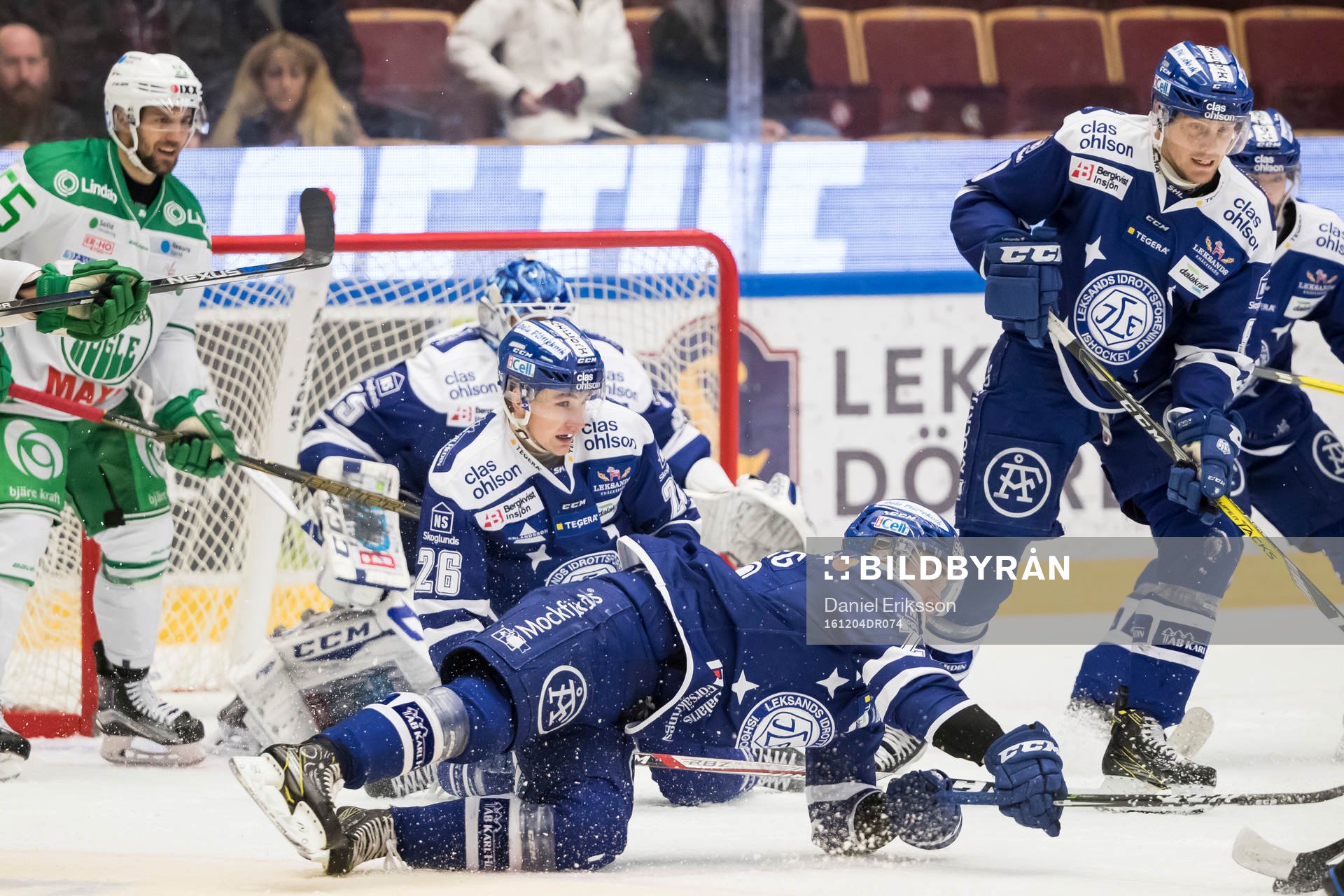 Leksands Tobias Forsberg och Patrik Norén täcker skott