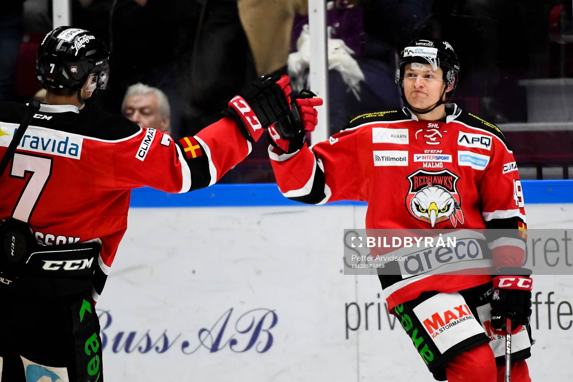 Malmö Redhawks Rhett Rakhshani jublar