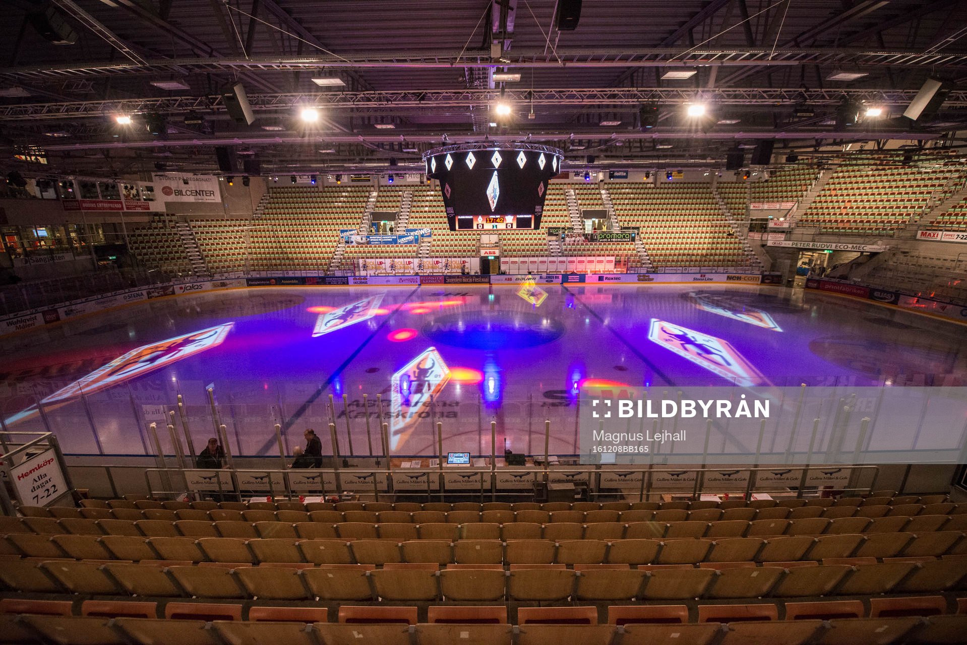 ABB Arena Rosenholm interiört innan ishockeymatchen i SHL