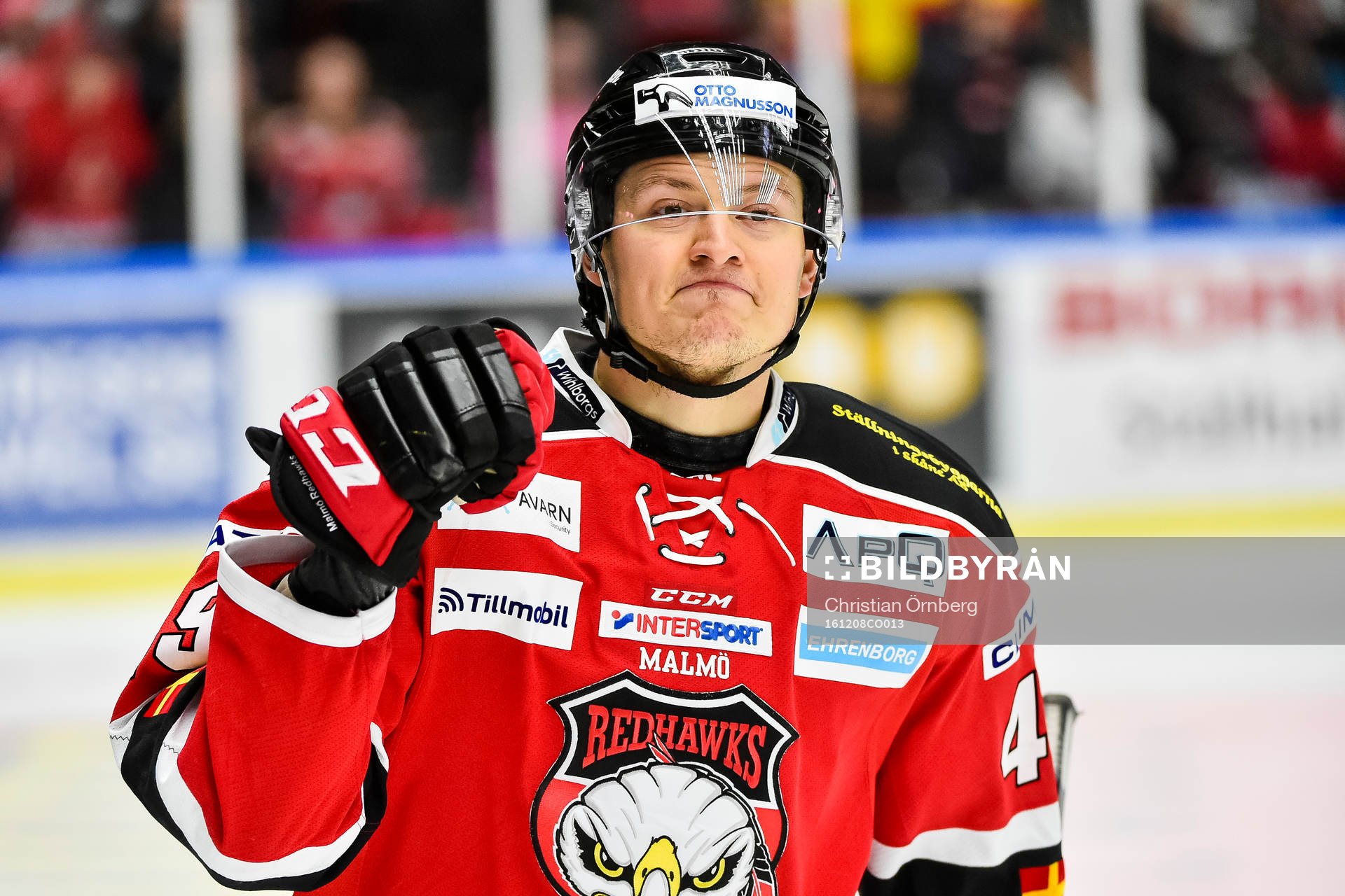 Malmö Redhawks Rhett Rakhshani jublar