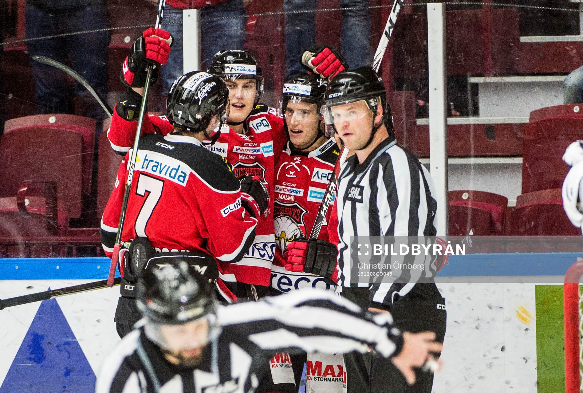 Malmö Redhawks Nils Andersson, Fredrik Händemark och