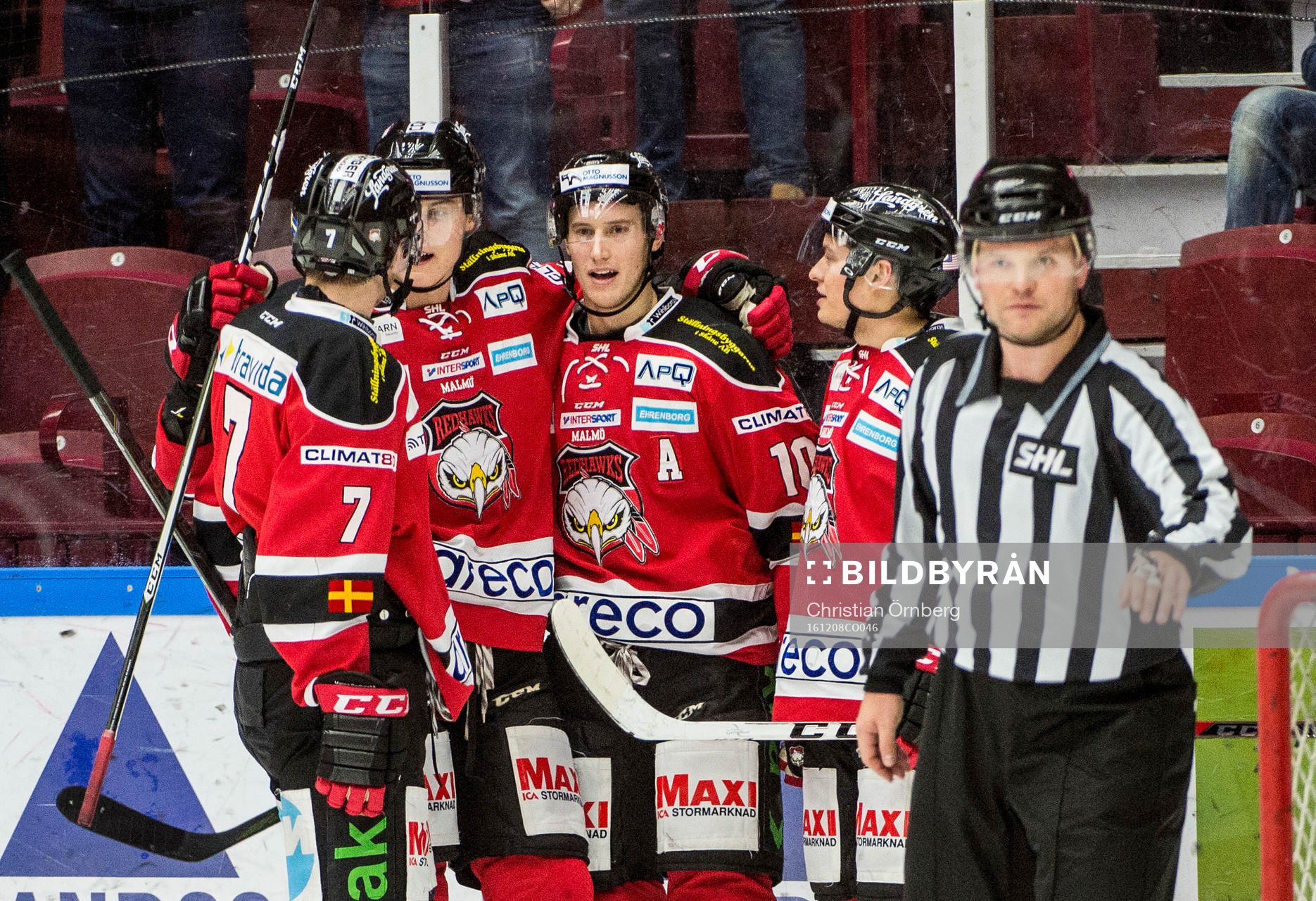 Malmö Redhawks Nils Andersson, Fredrik Händemark, Robin