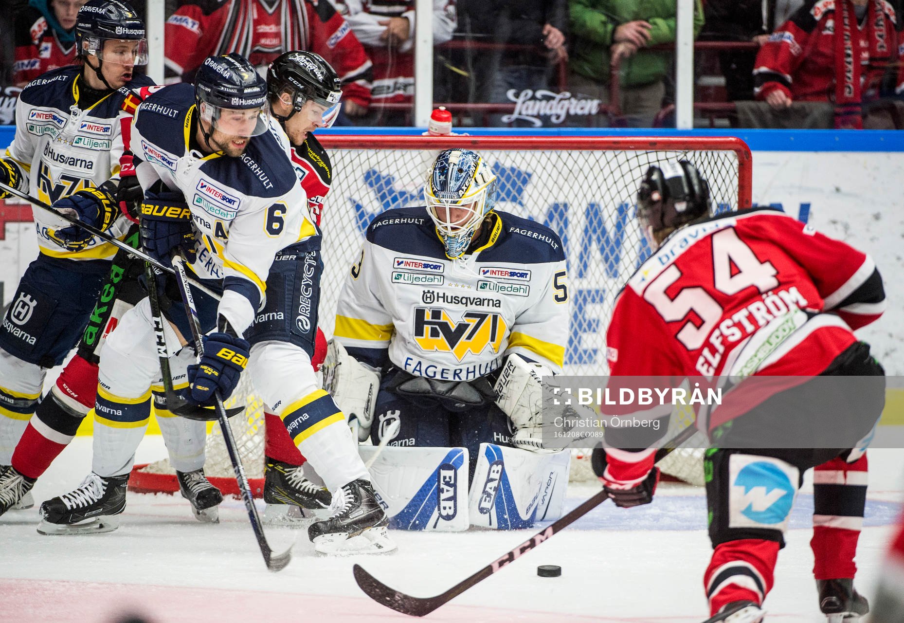 Malmö Redhawks Mattias Elfström och Nicklas Jadeland mot