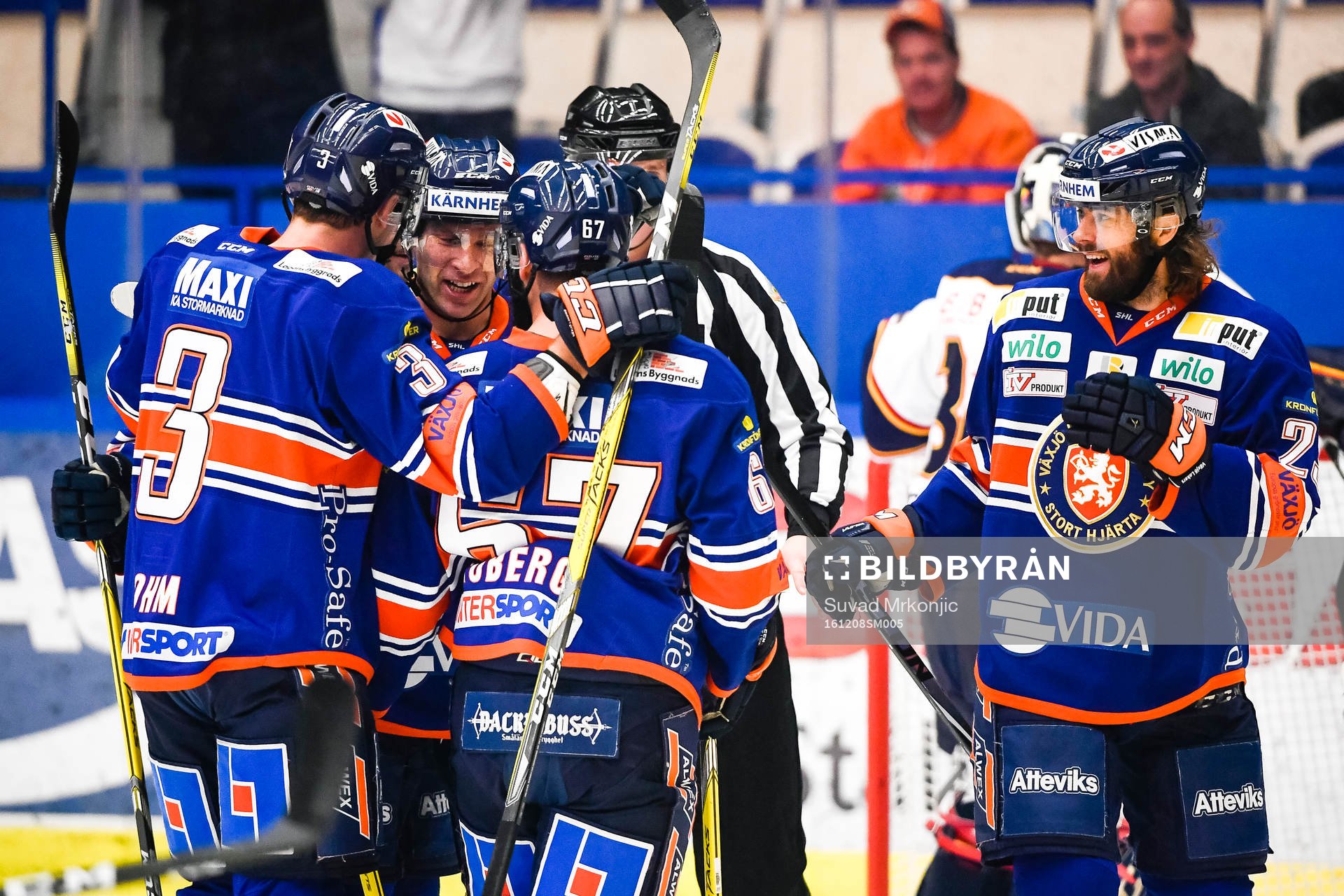 Växjös spelare jublar