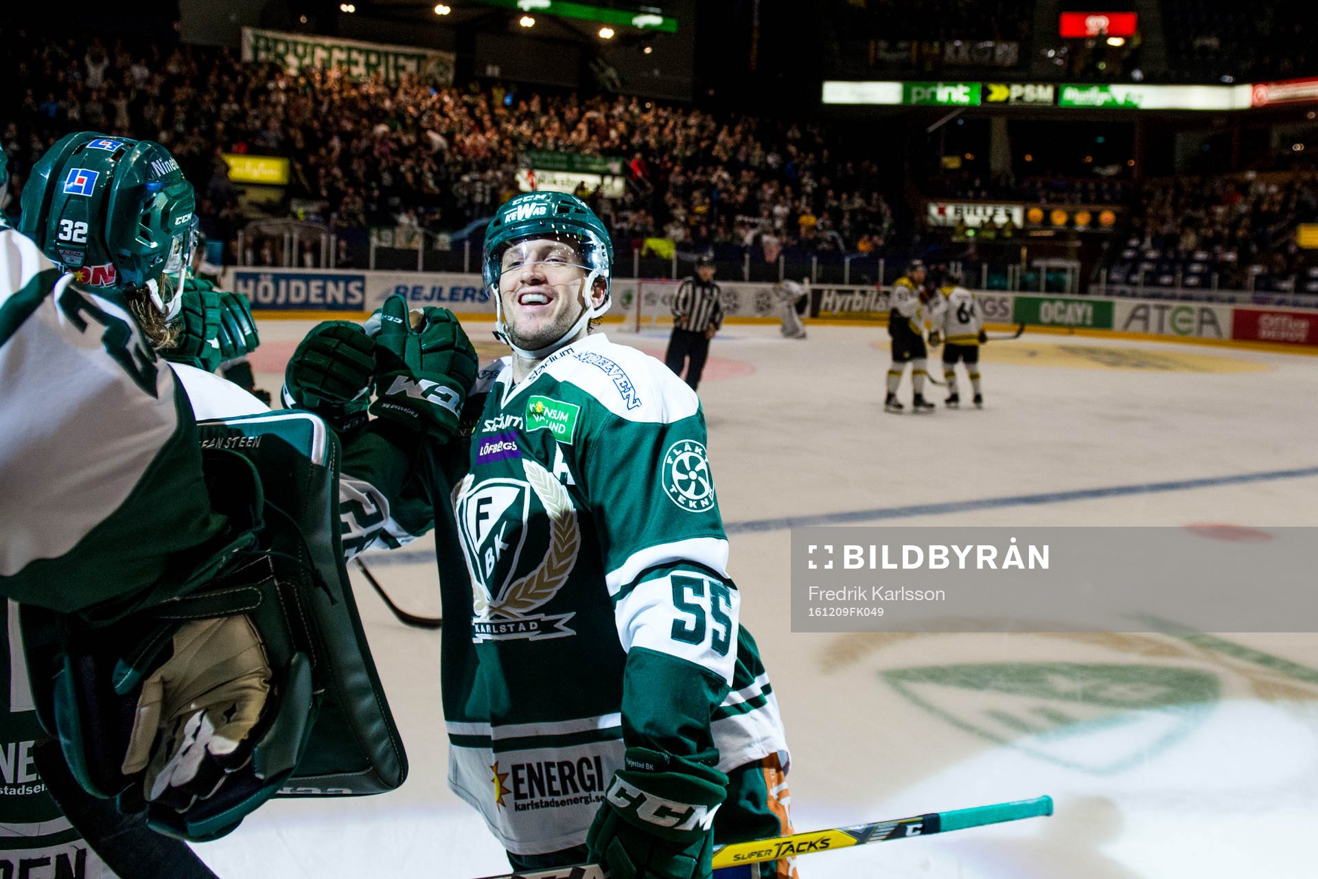 Färjestads Ole-Kristian Tollefsen jublar