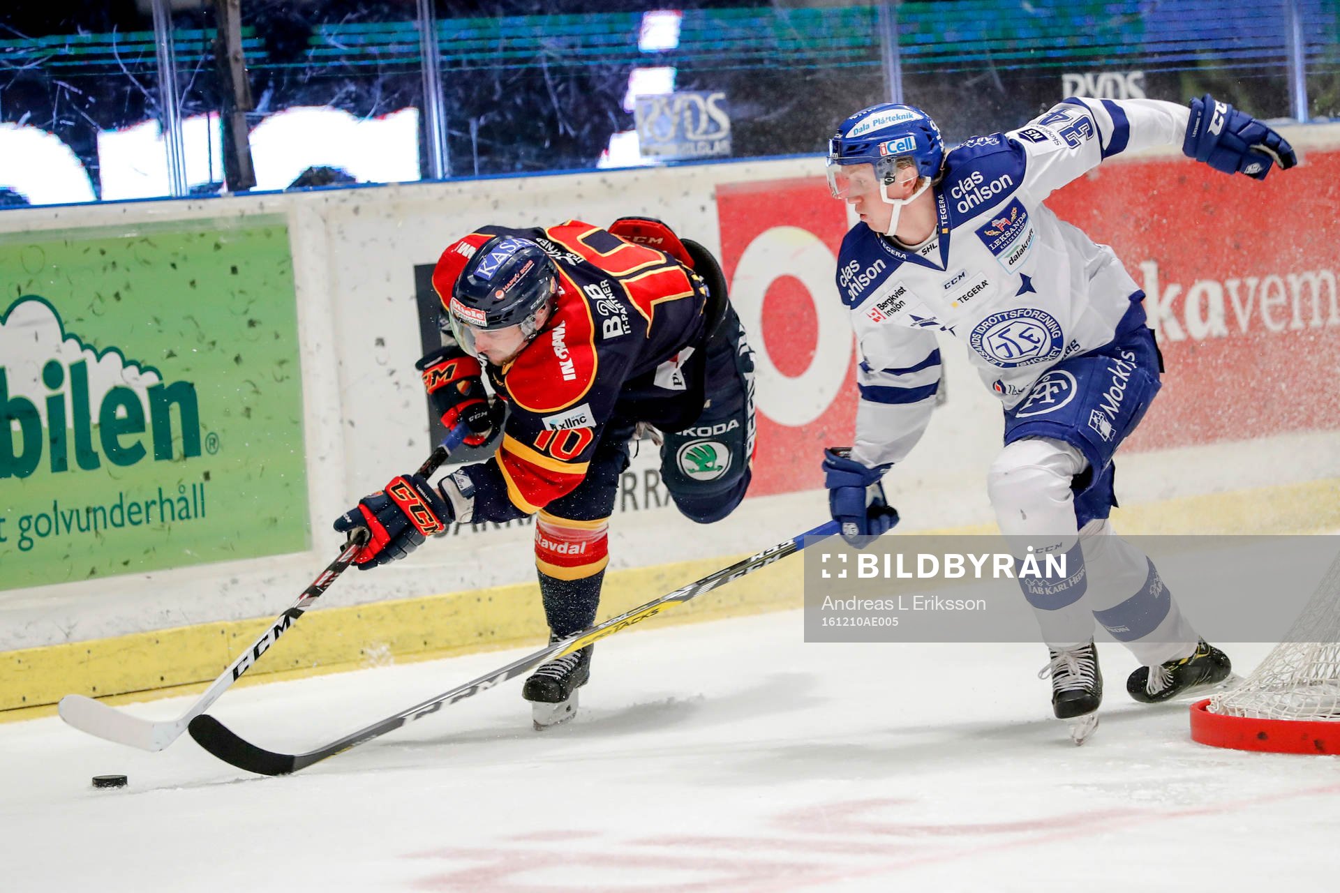 Djurgårdens Jeff Tambellini och Leksands Olle Alsing
