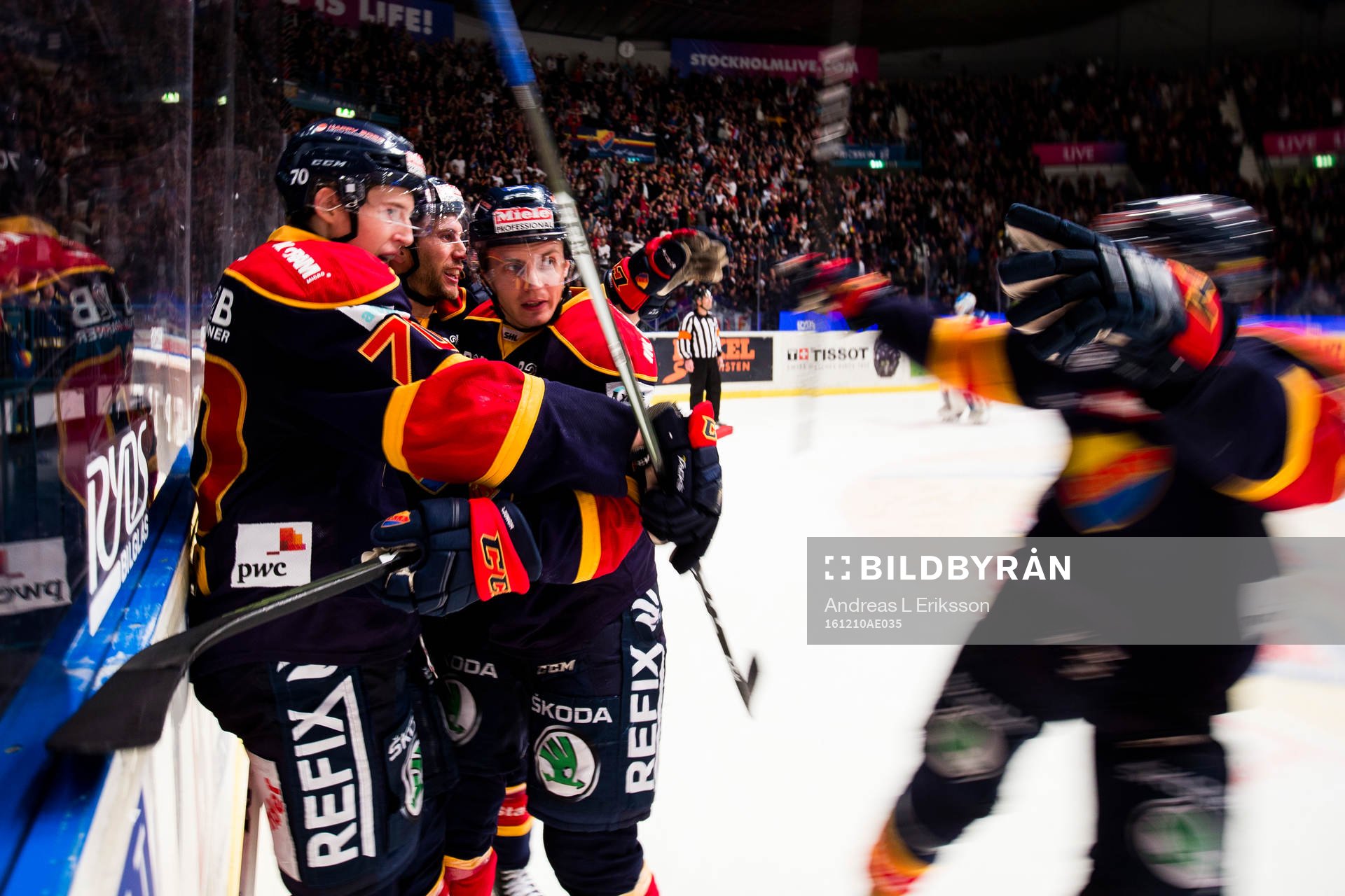 Djurgårdens Marcus Davidsson, Jeff Tambellini och Markus