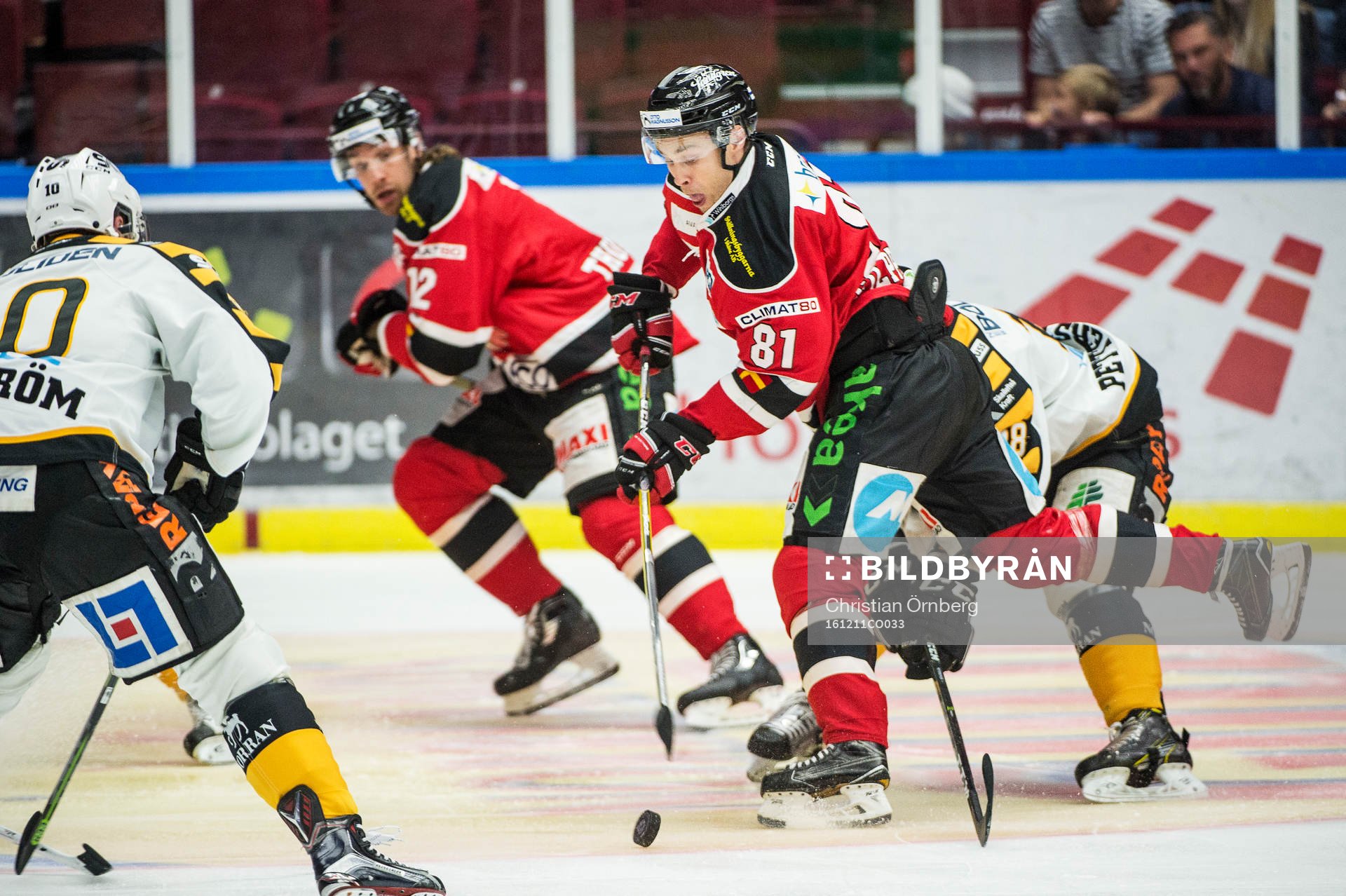 Malmö Redhawks Ilari Filppula och Andreas Thuresson mot