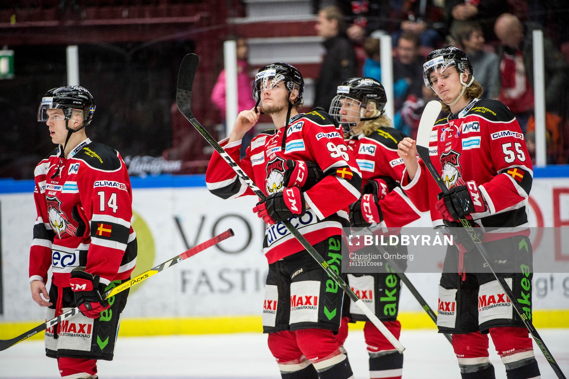 Malmö Redhawks Carl-Johan Lerby, Kim Rosdahl, Marcus