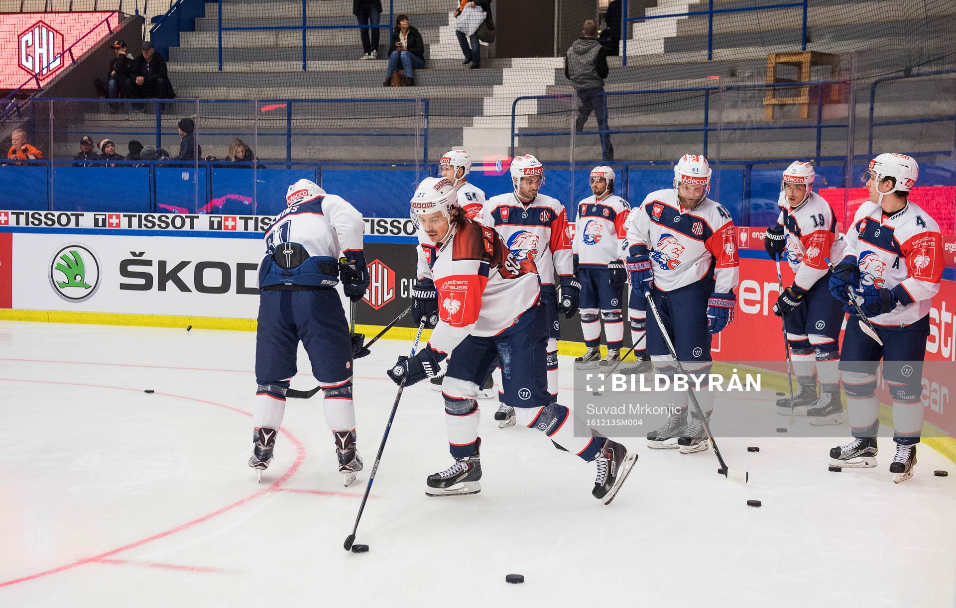 Zürich spelarna värmer upp