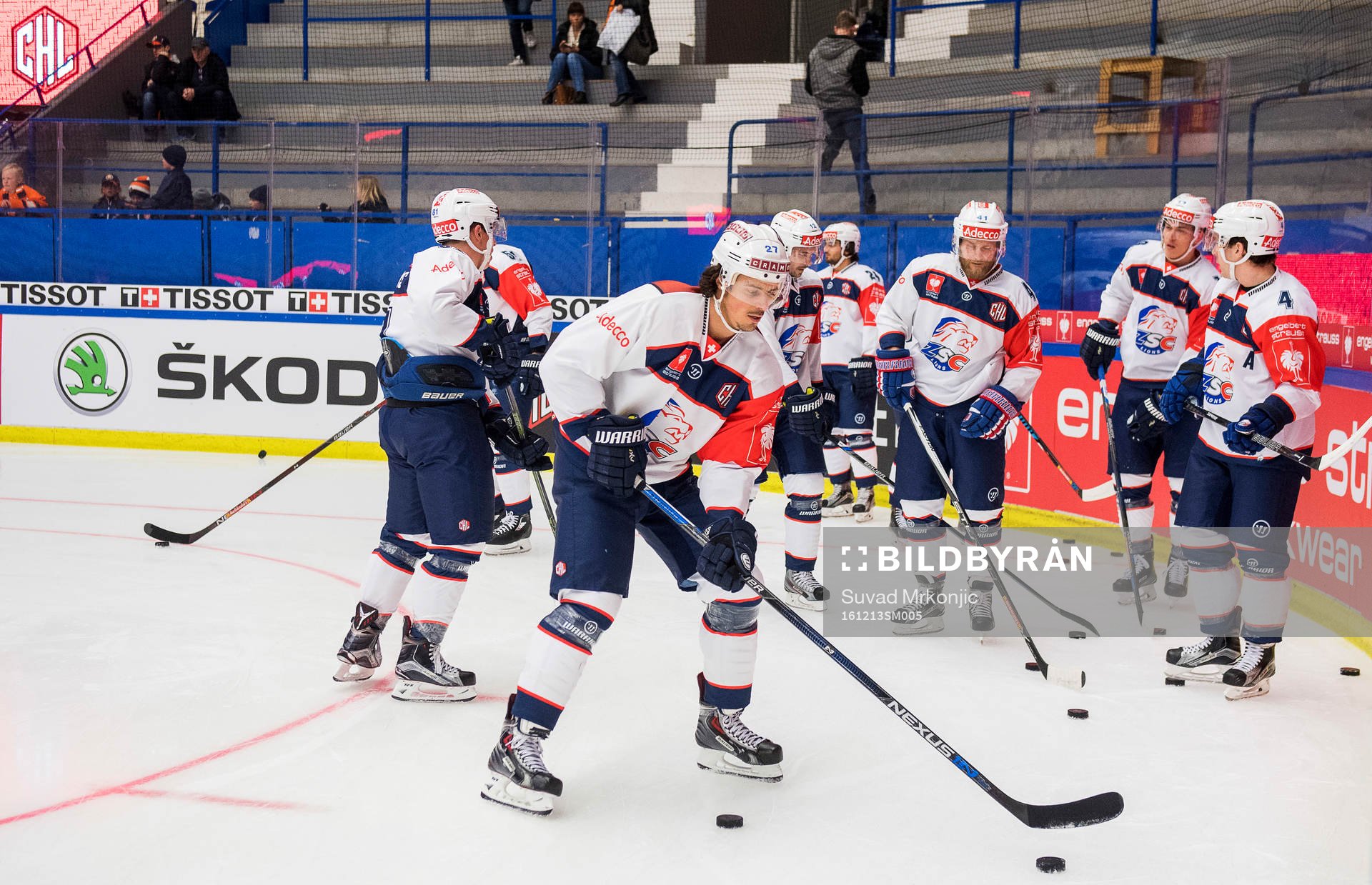 Zürich spelarna värmer upp