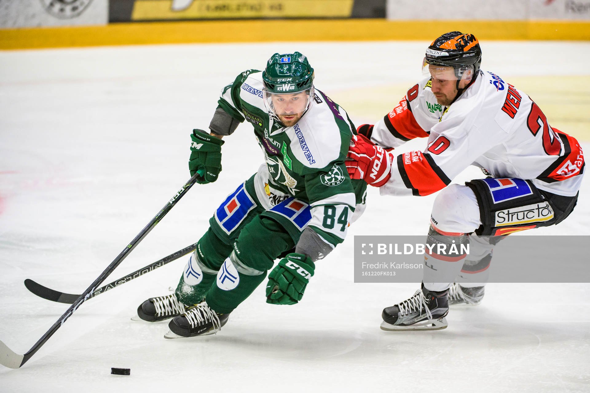 Färjestads Tomas Skogs och Örebros Marcus Weinstock