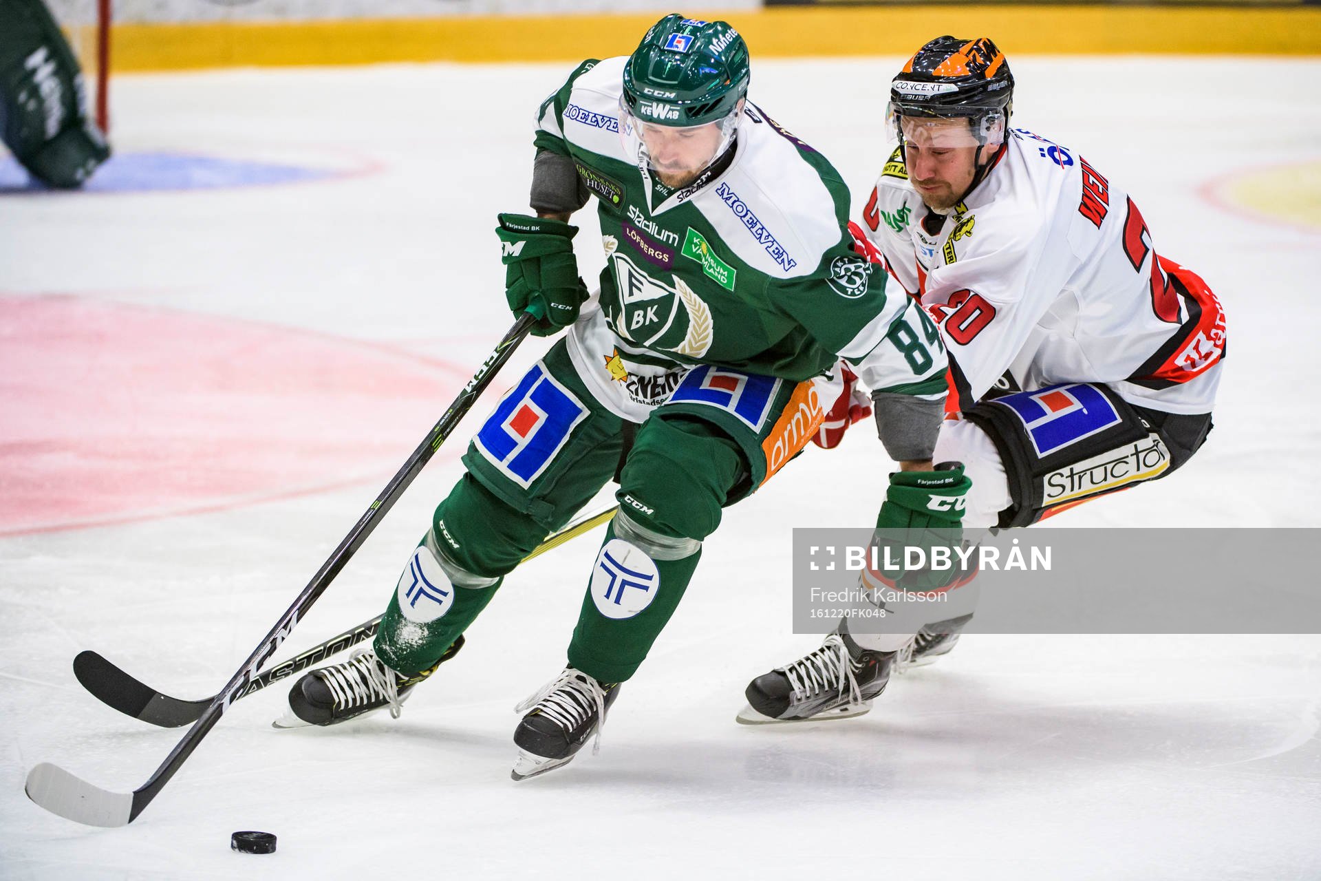 Färjestads Tomas Skogs och Örebros Marcus Weinstock