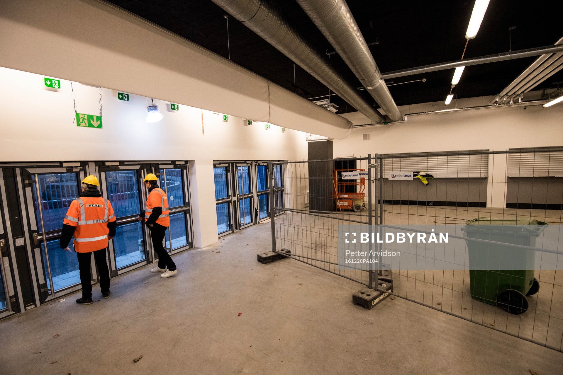 Entré för bortasupportrar under en rundvandring där ombyggnationen av Olympia visas upp den 20 december 2016 i Helsingborg.