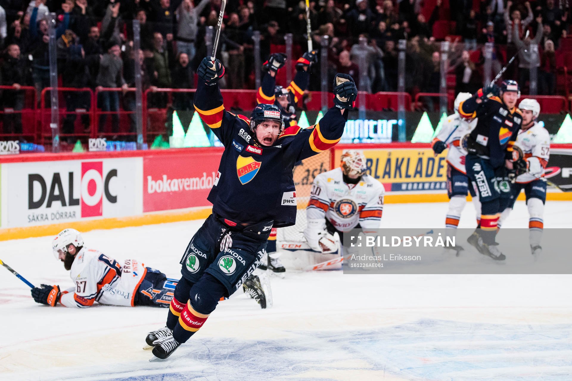 Djurgårdens Linus Johansson jublar