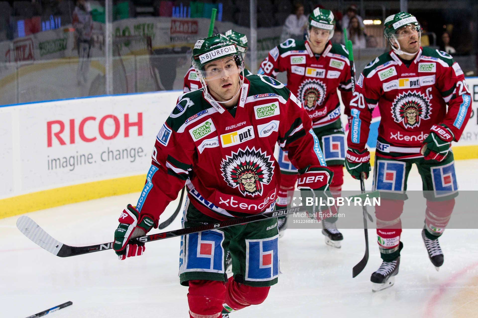 Frölundas Casey Wellman jublar