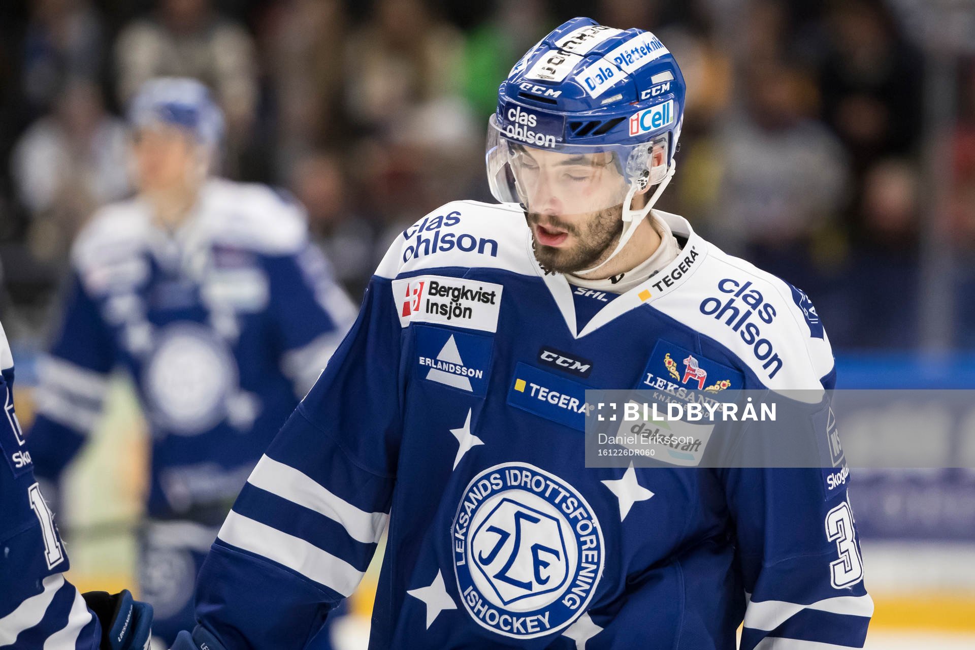 Leksands Markus Lauridsen  i ishockeymatchen i SHL mellan